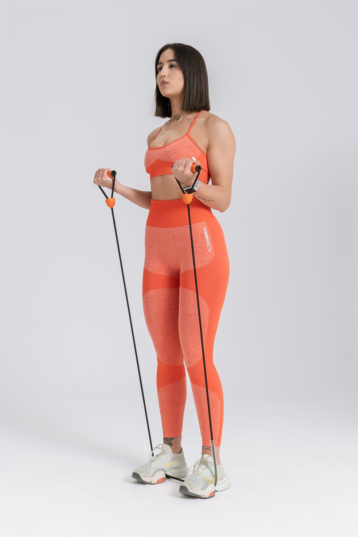 Gymwolves Dikişsiz Spor Tayt | Seamles Leggings | Mavi | Strong Serisi |