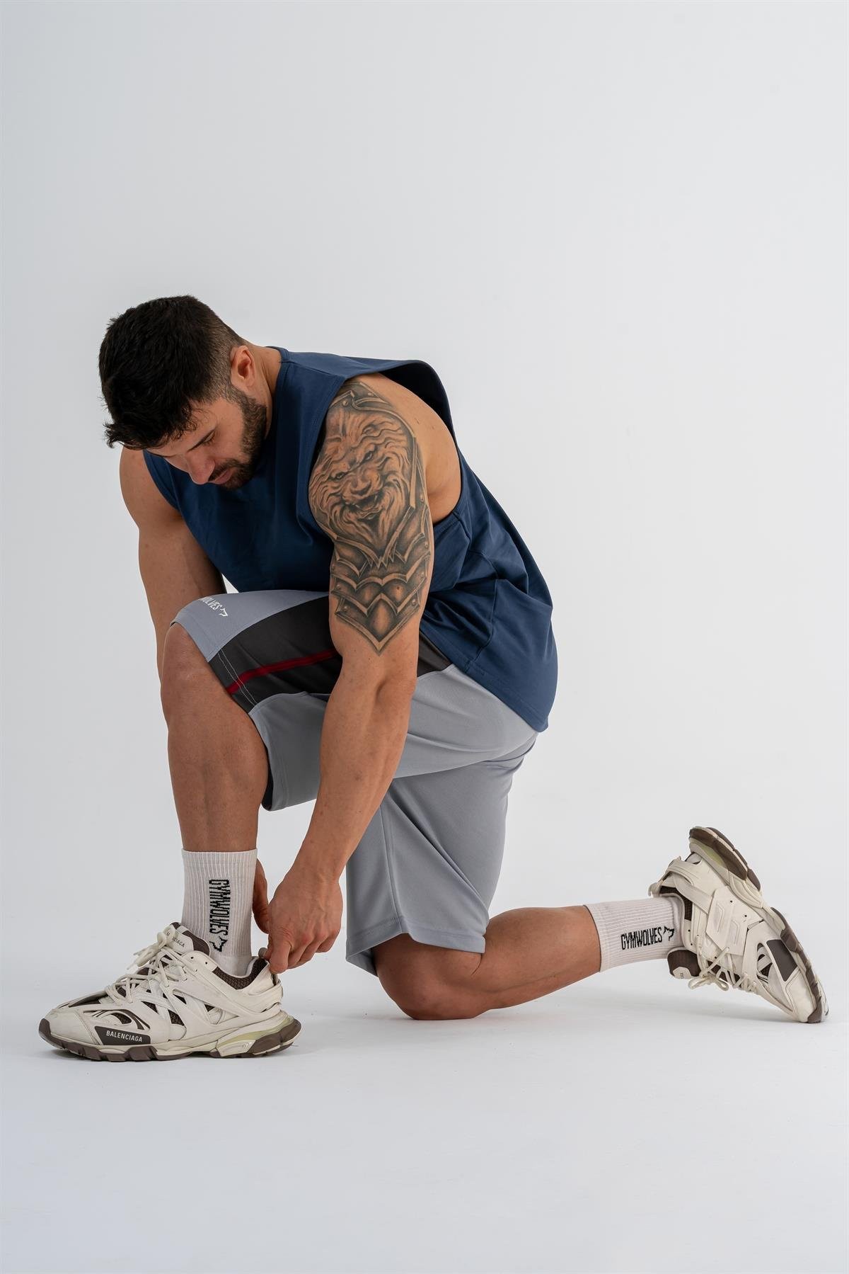 Gymwolves Erkek Basketbol Şort | Light Gri | Spor Şort |