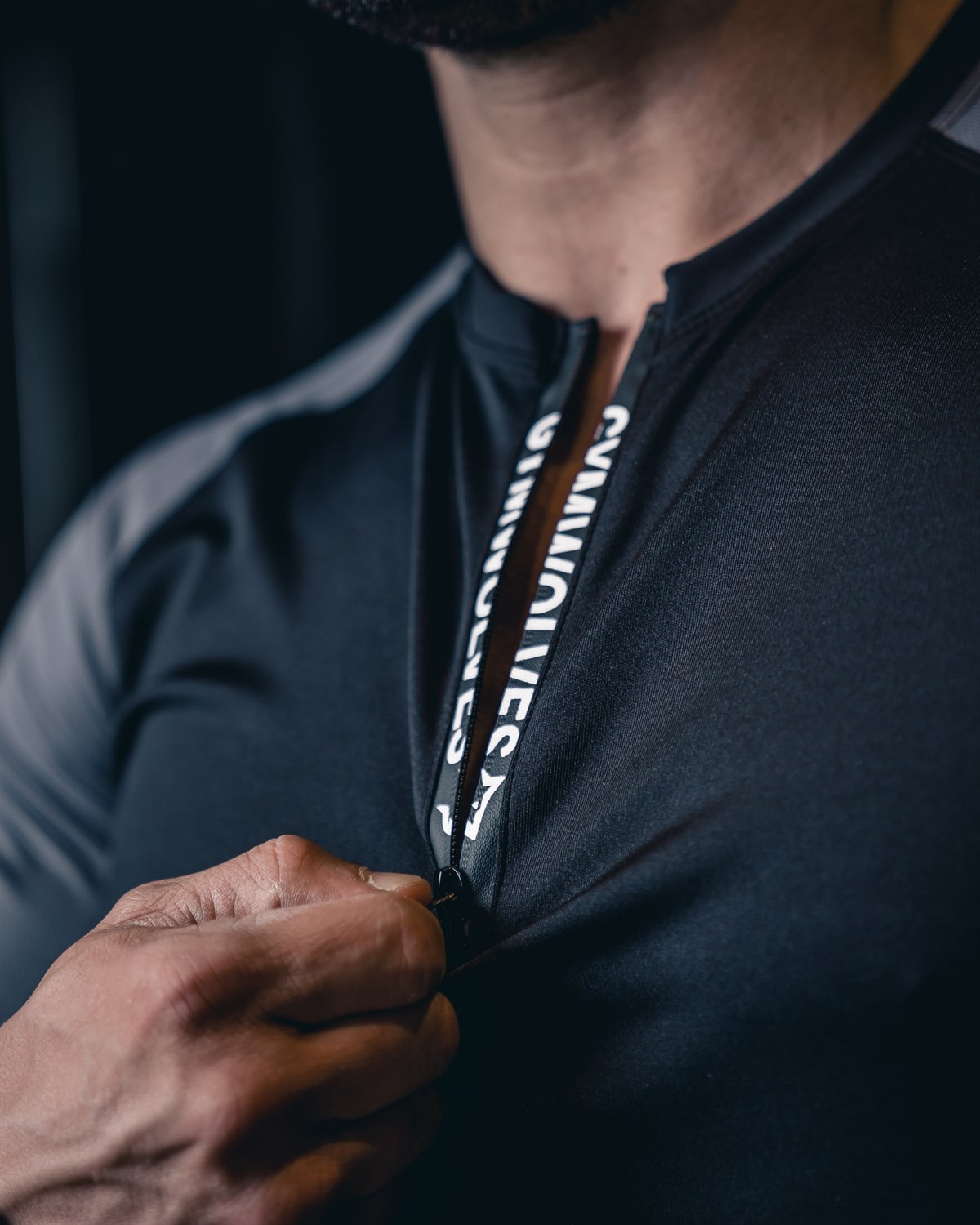 Gymwolves Erkek Spor Body | Gri | Uzun Kollu Spor T-Shirt  | AirPro Serisi |