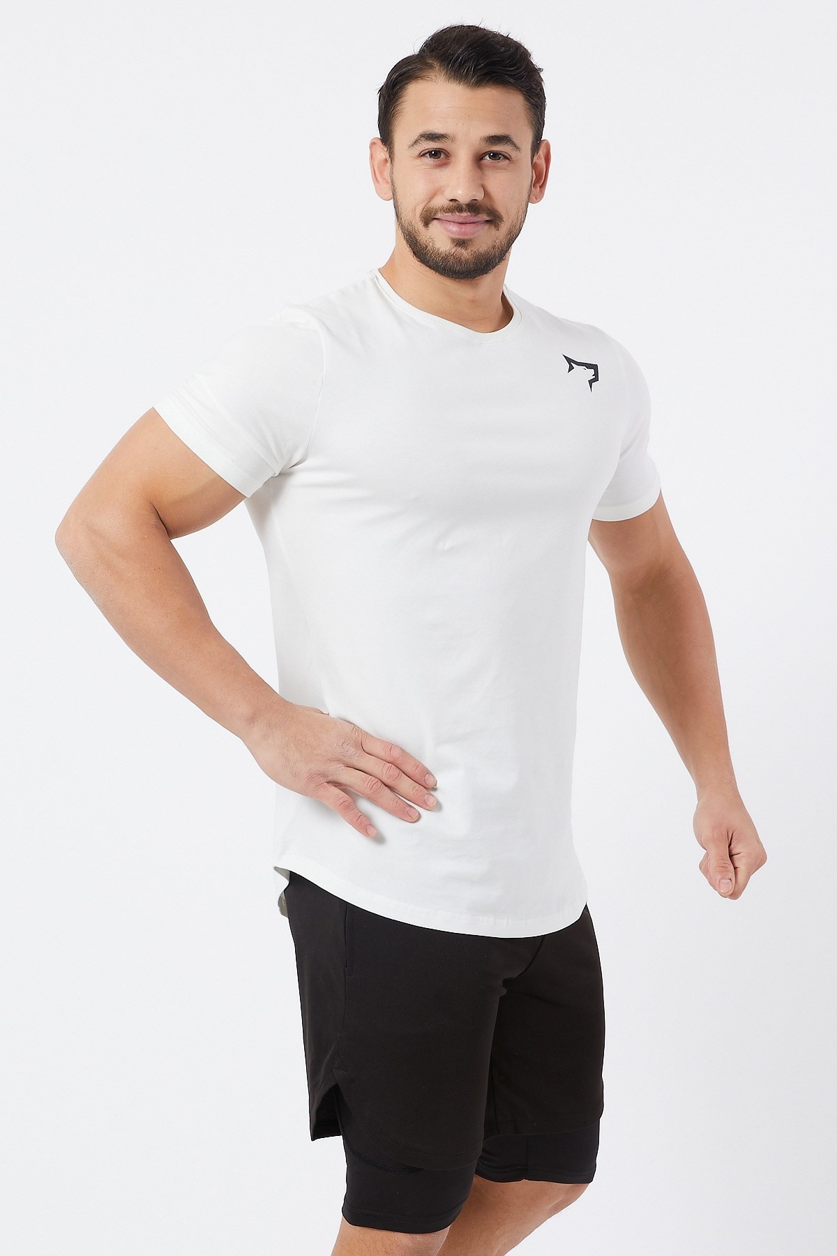 Gymwolves  Erkek Spor T-Shirt  | Krem | Workout Tanktop |