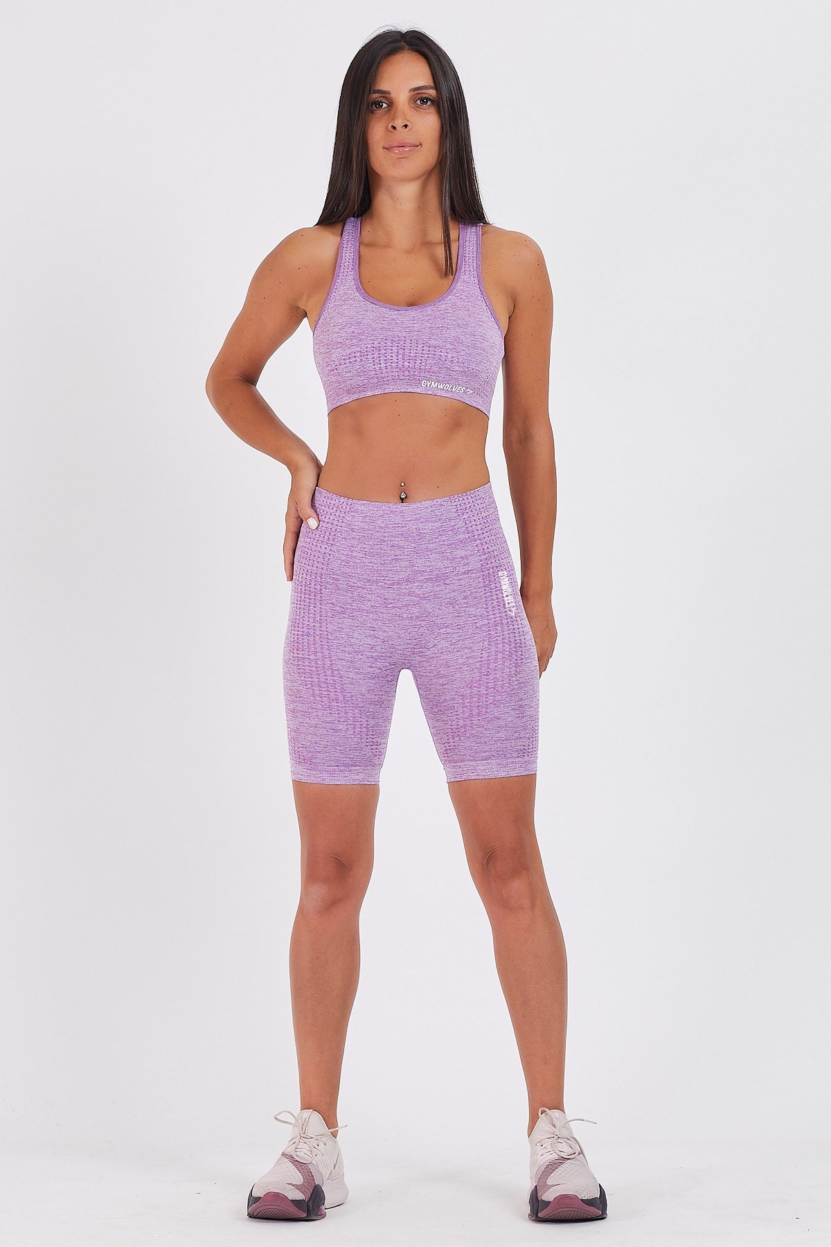 Gymwolves Dikişsiz Spor Sütyeni  | Seamless Bras | Mor | Activated Serisi |