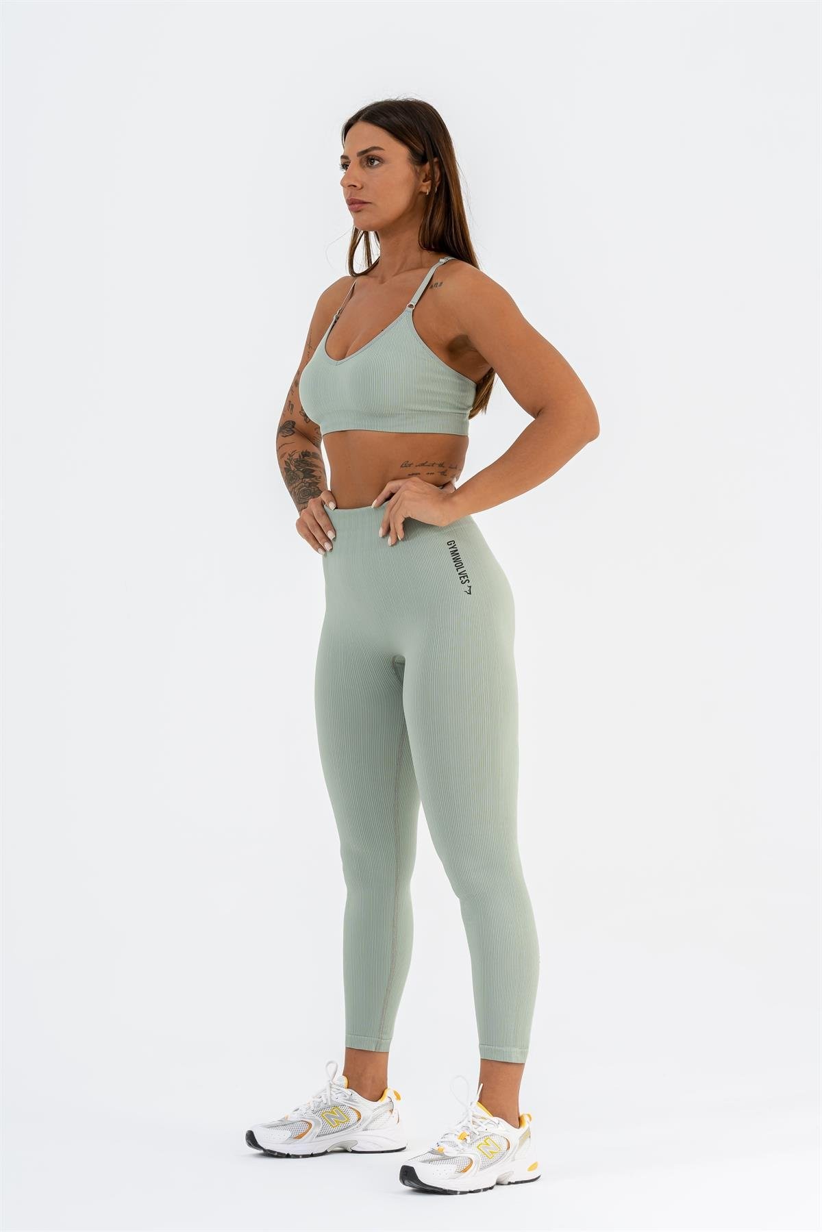 Gymwolves Dikişsiz Spor Sütyeni | Mint | Seamles Bras | İnce Fitilli Model |