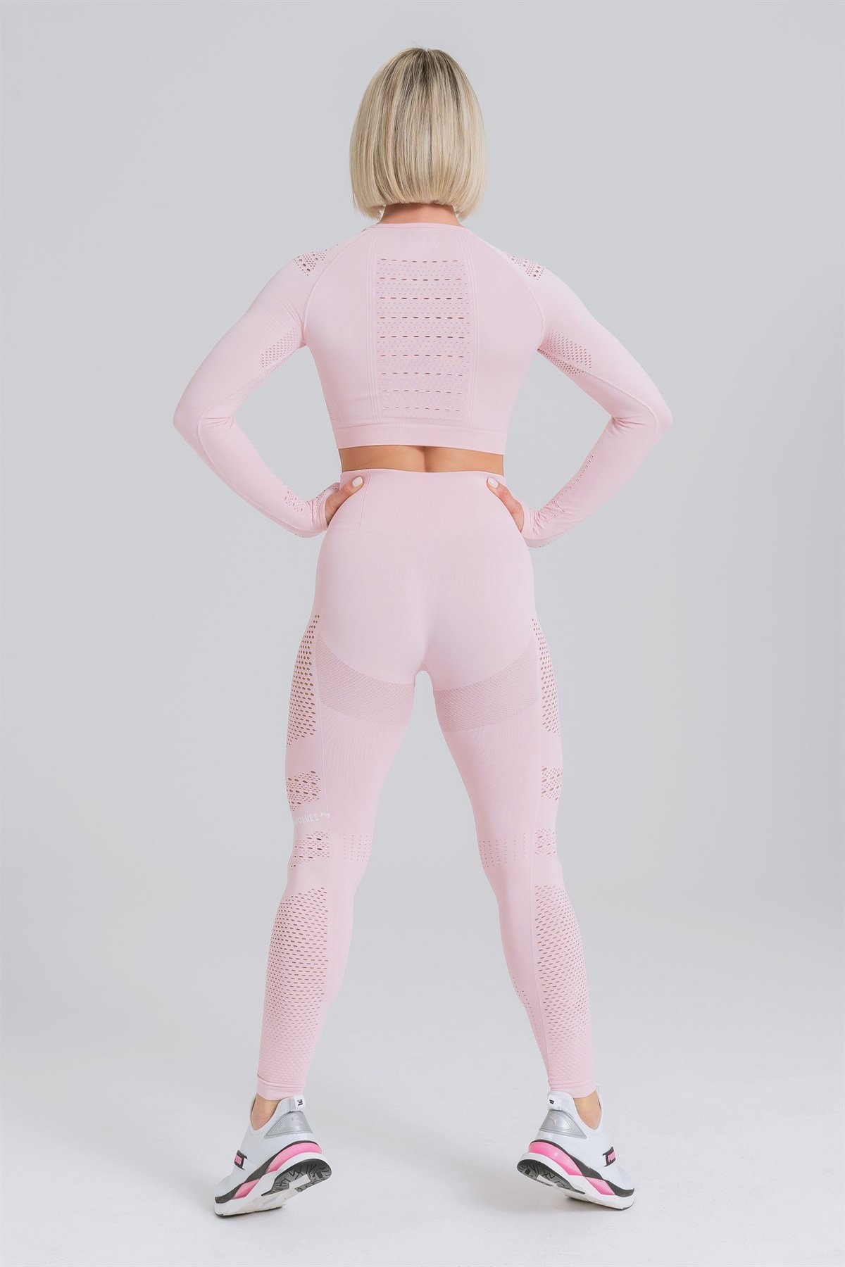 Gymwolves Dikişsiz Spor Tayt | Seamles Leggings | Toz Pembe | Aktive Power Serisi |