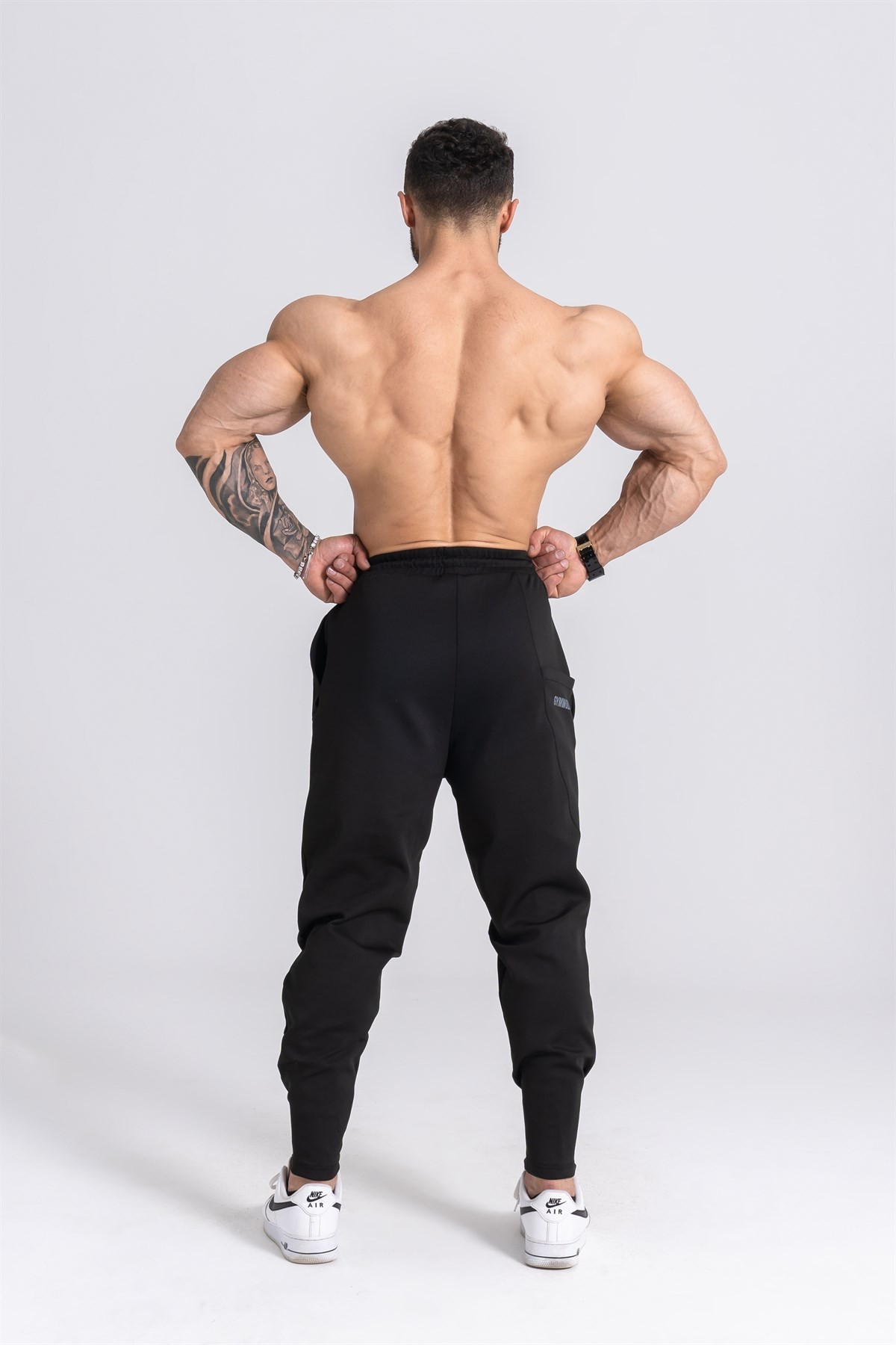 Gymwolves Erkek Spor Eşofmanı | Workout Pants | Siyah | Power Serisi |