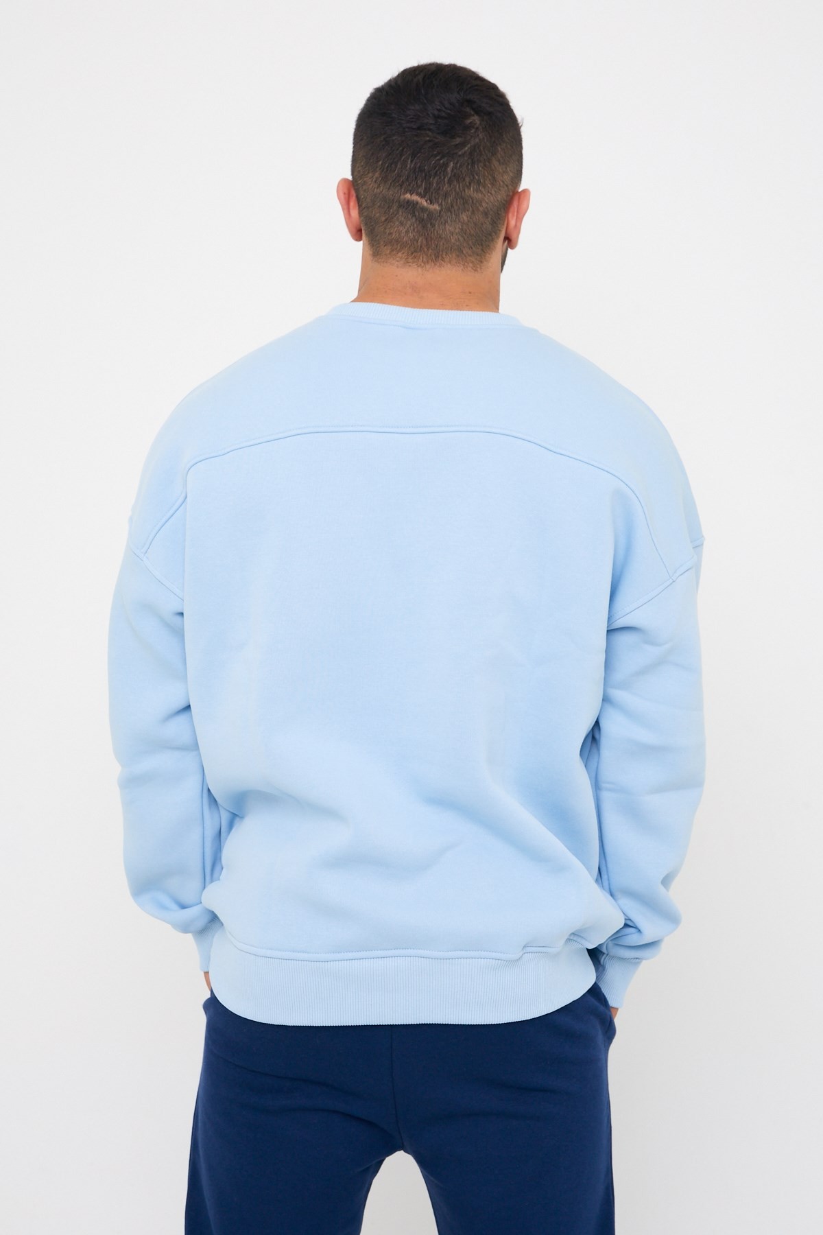 Gymwolves Erkek Sweatshirt | Light Blue |