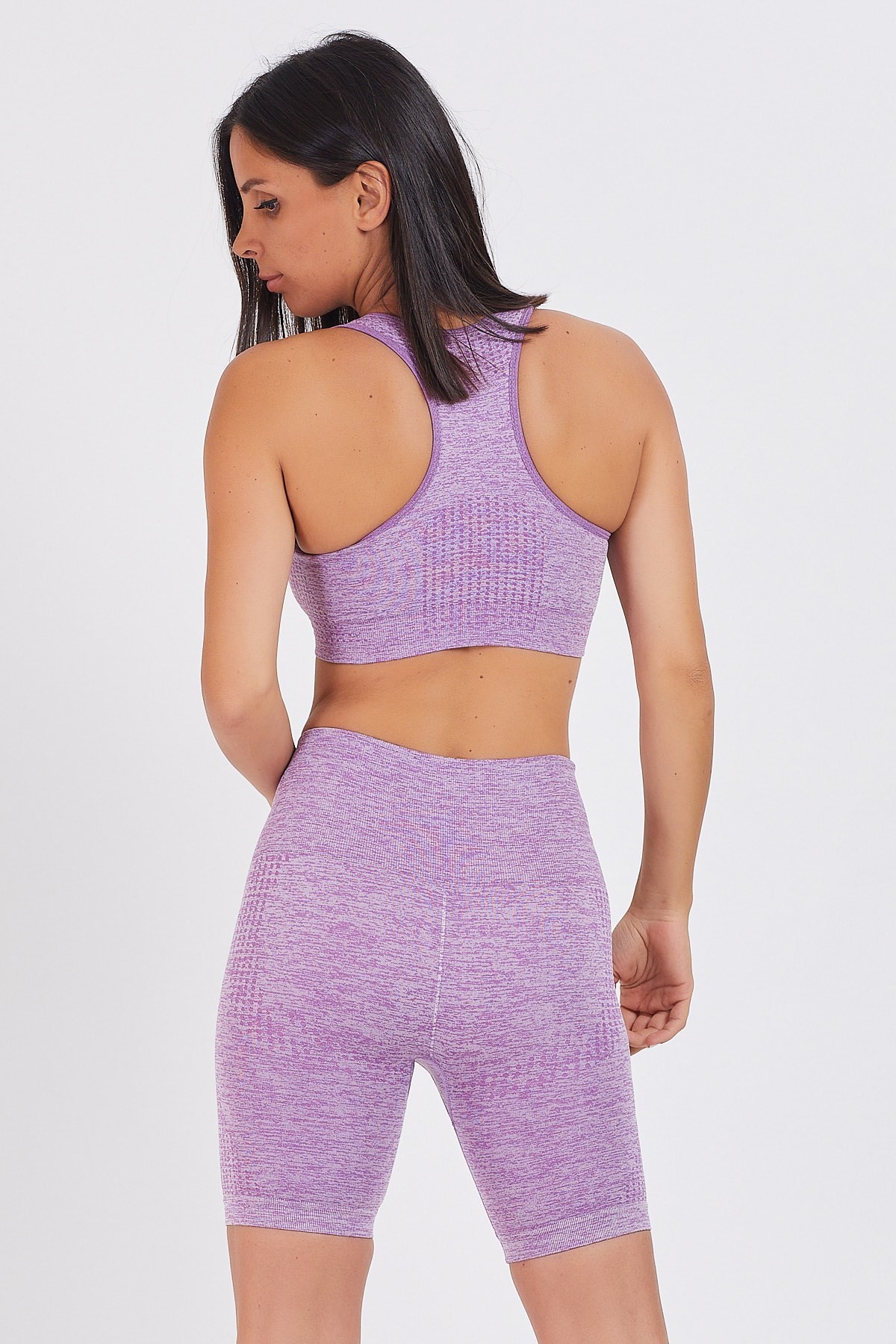 Gymwolves Dikişsiz Spor Sütyeni  | Seamless Bras | Mor | Activated Serisi |