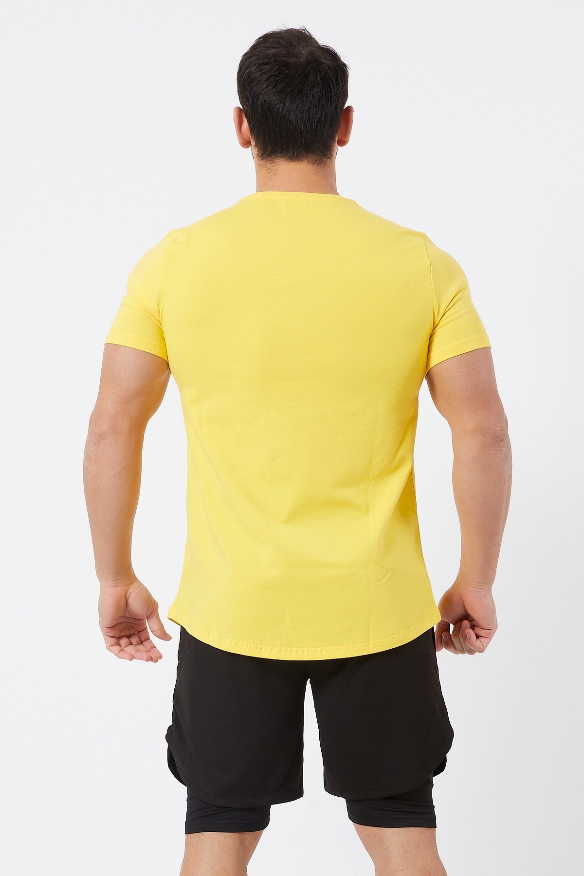 Gymwolves  Erkek Spor T-Shirt  | Sarı | Workout Tanktop |