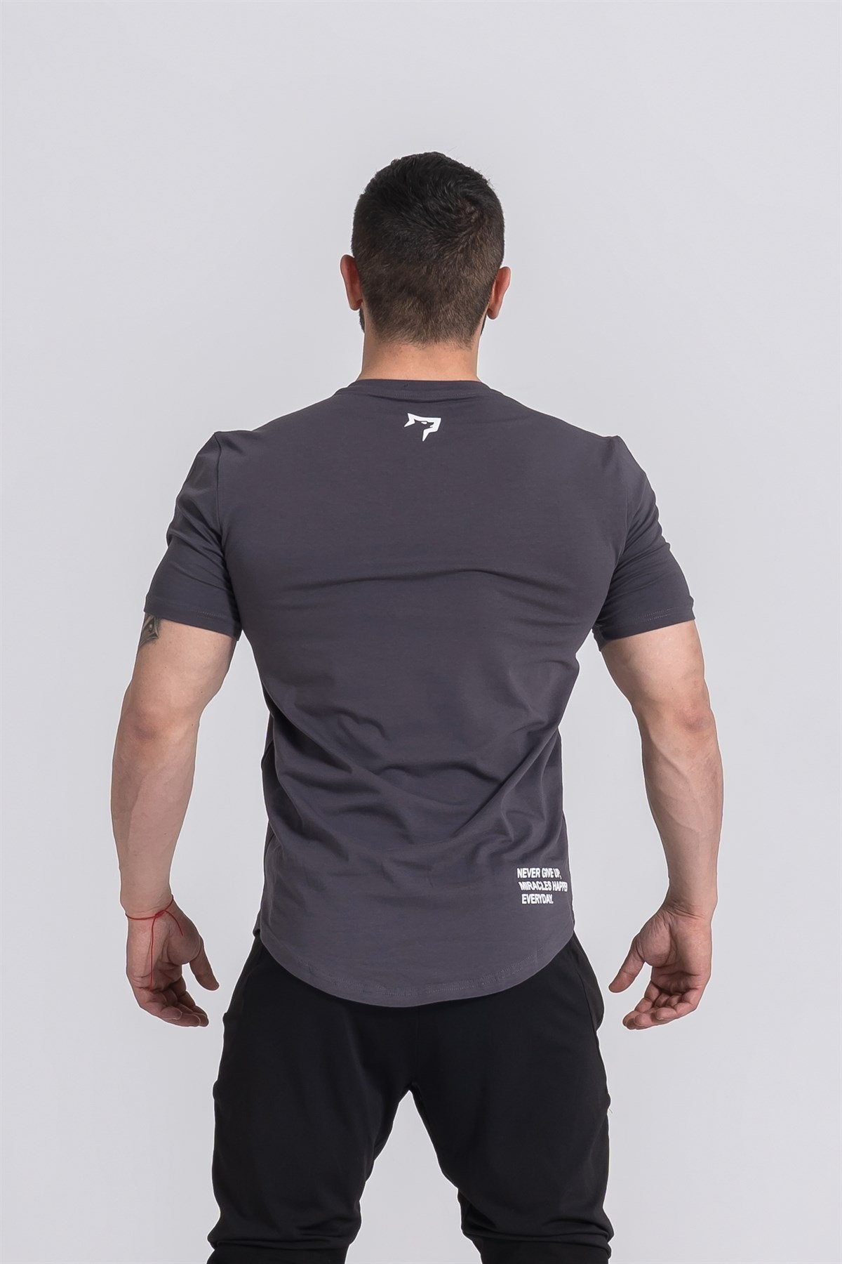 Gymwolves  Erkek Spor T-Shirt  | Füme | Workout Tanktop |