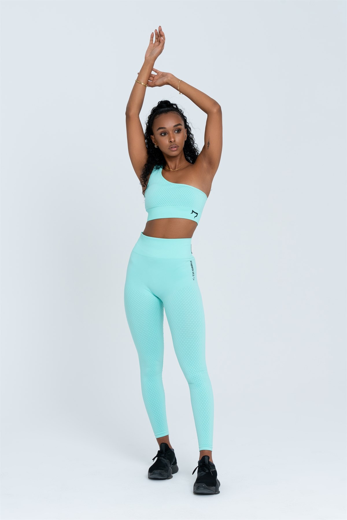 Gymwolves Dikişsiz Spor Tayt | Su Yeşili | Seamles Leggings |