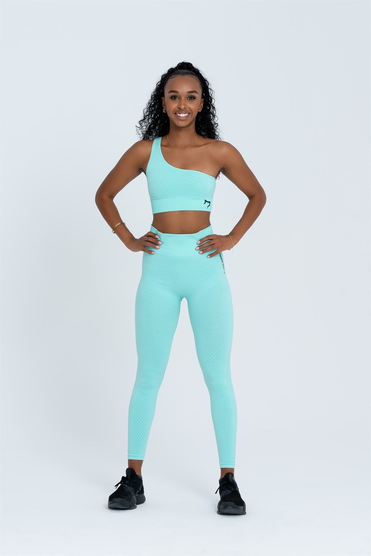 Gymwolves Dikişsiz Spor Tayt | Su Yeşili | Seamles Leggings |