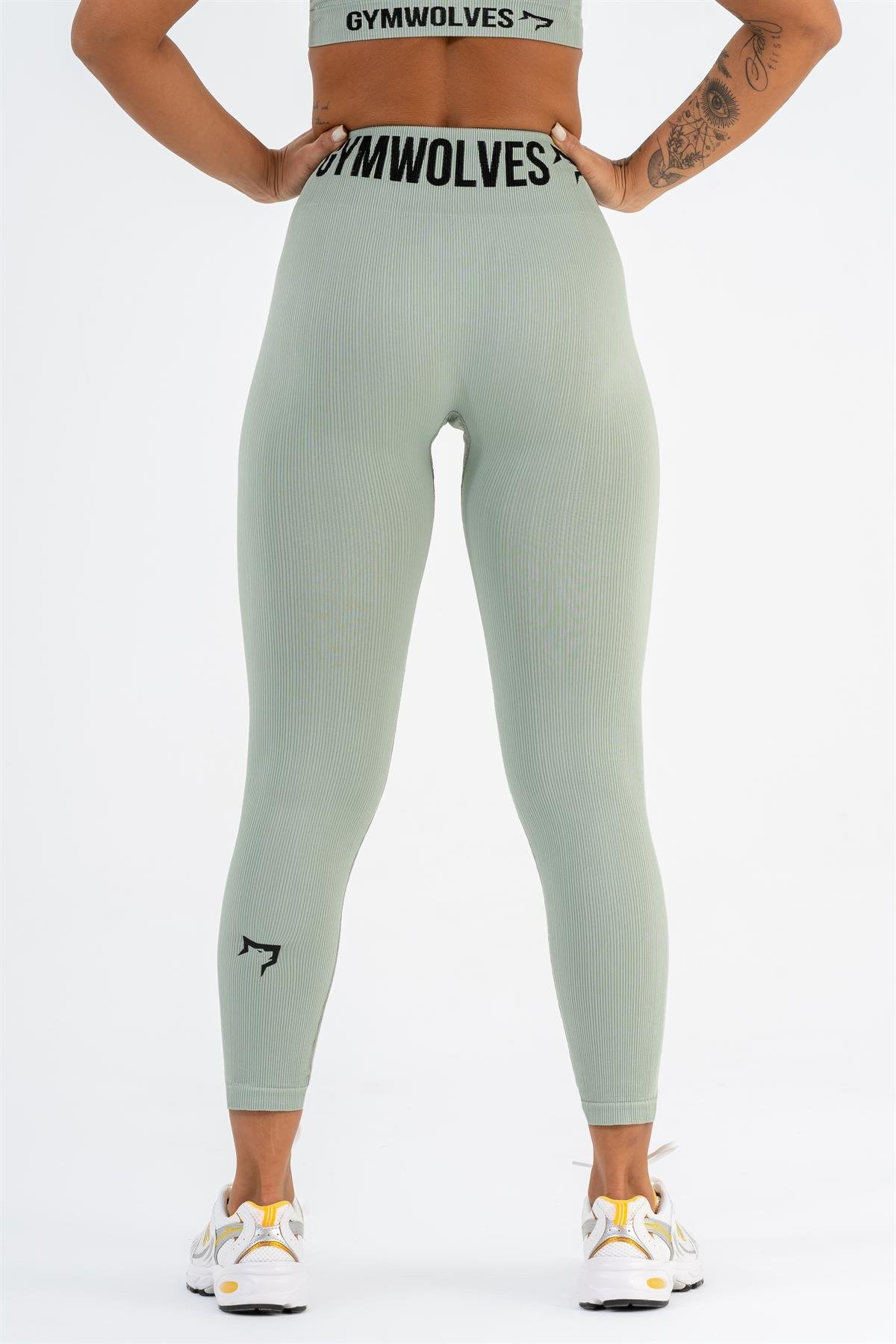 Gymwolves Dikişsiz Spor Tayt | Mint | Seamles Leggings | İnce Fitilli |