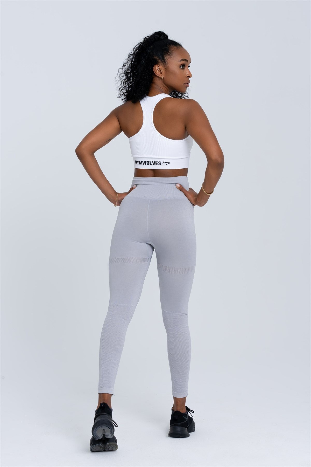 Gymwolves Dikişsiz Spor Tayt | Light Gri | Seamles Leggings | Enerji Serisi |