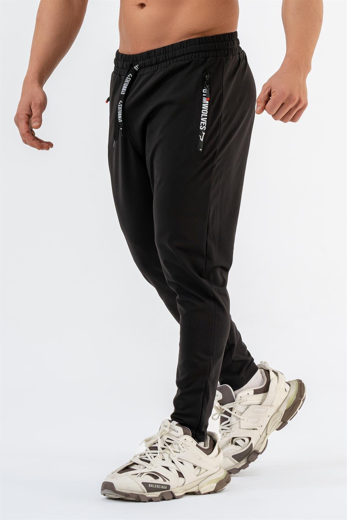 Gymwolves Erkek Spor Eşofmanı | Siyah | Workout Pant |