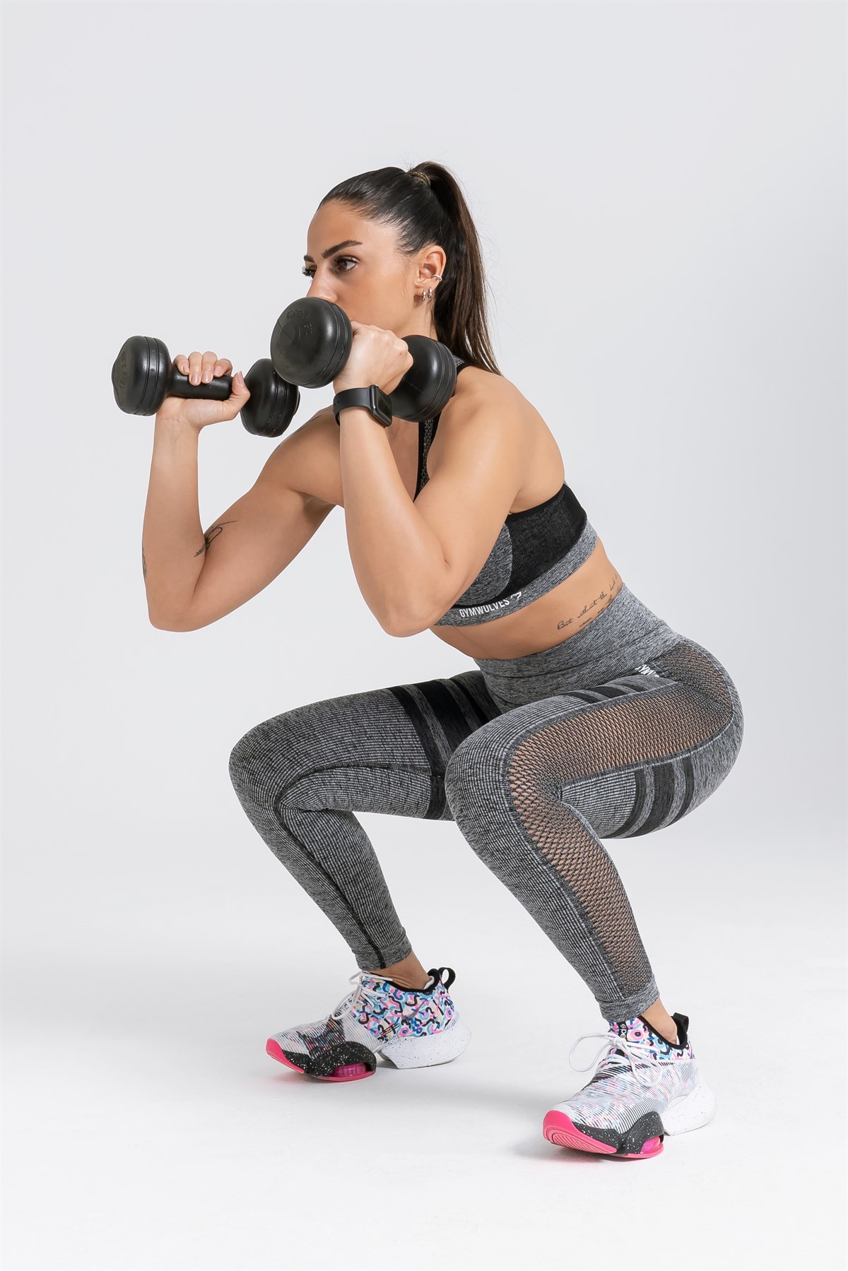 Gymwolves Dikişsiz Spor Sütyeni | Seamles Bras | Siyah | Queen Serisi |