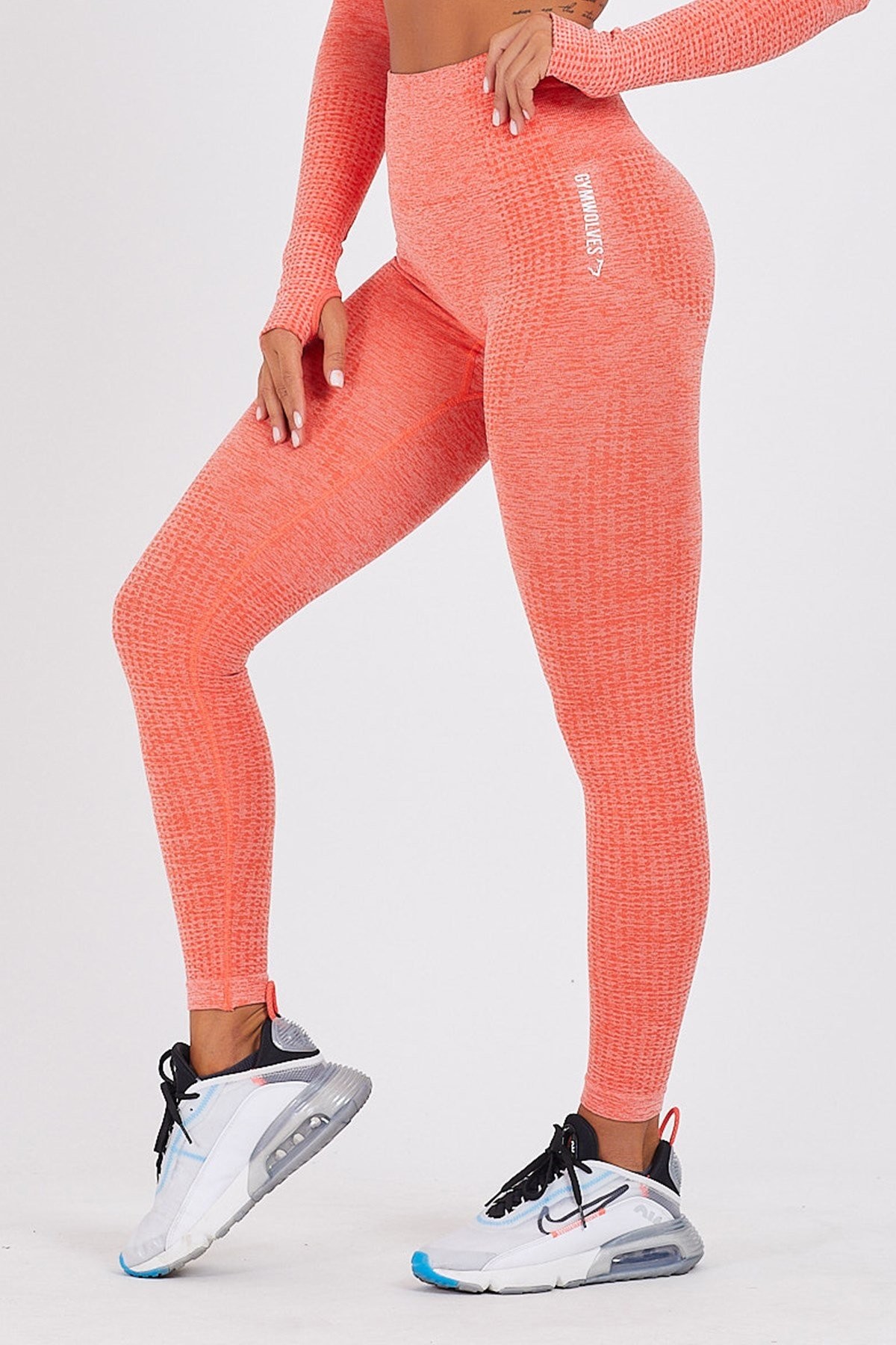 Gymwolves Dikişsiz Spor Tayt | Seamles Leggings | Turuncu | Activated Serisi |