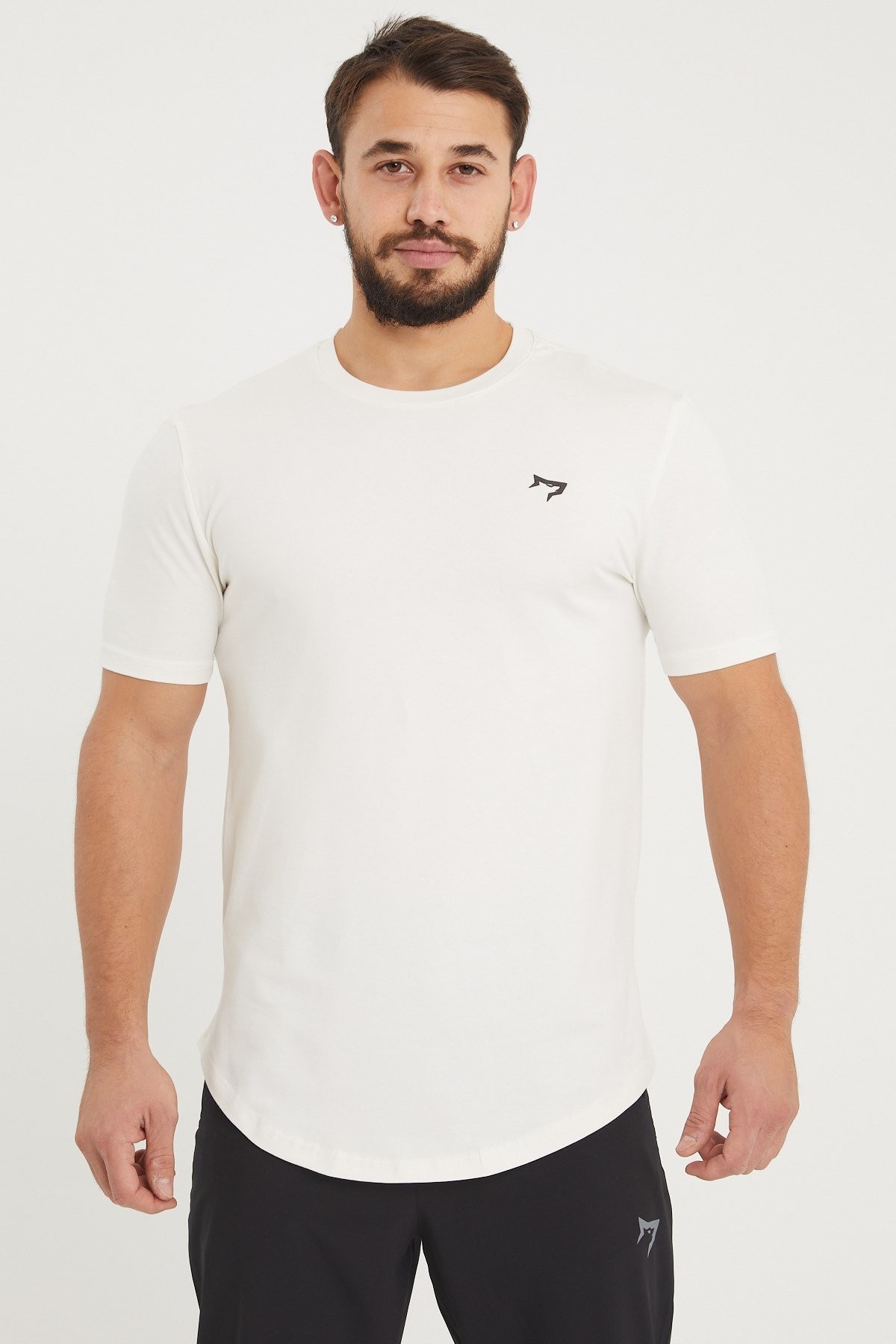 Gymwolves  Erkek Spor T-Shirt  | Krem | Workout Tanktop |