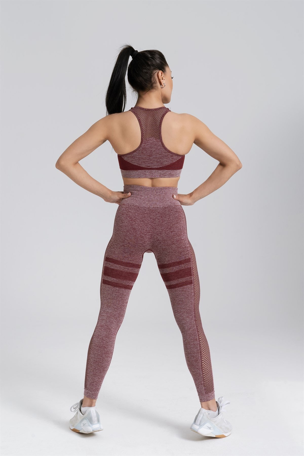 Gymwolves Dikişsiz Spor Tayt | Seamles Leggings | Kırmızı | Queen Serisi |