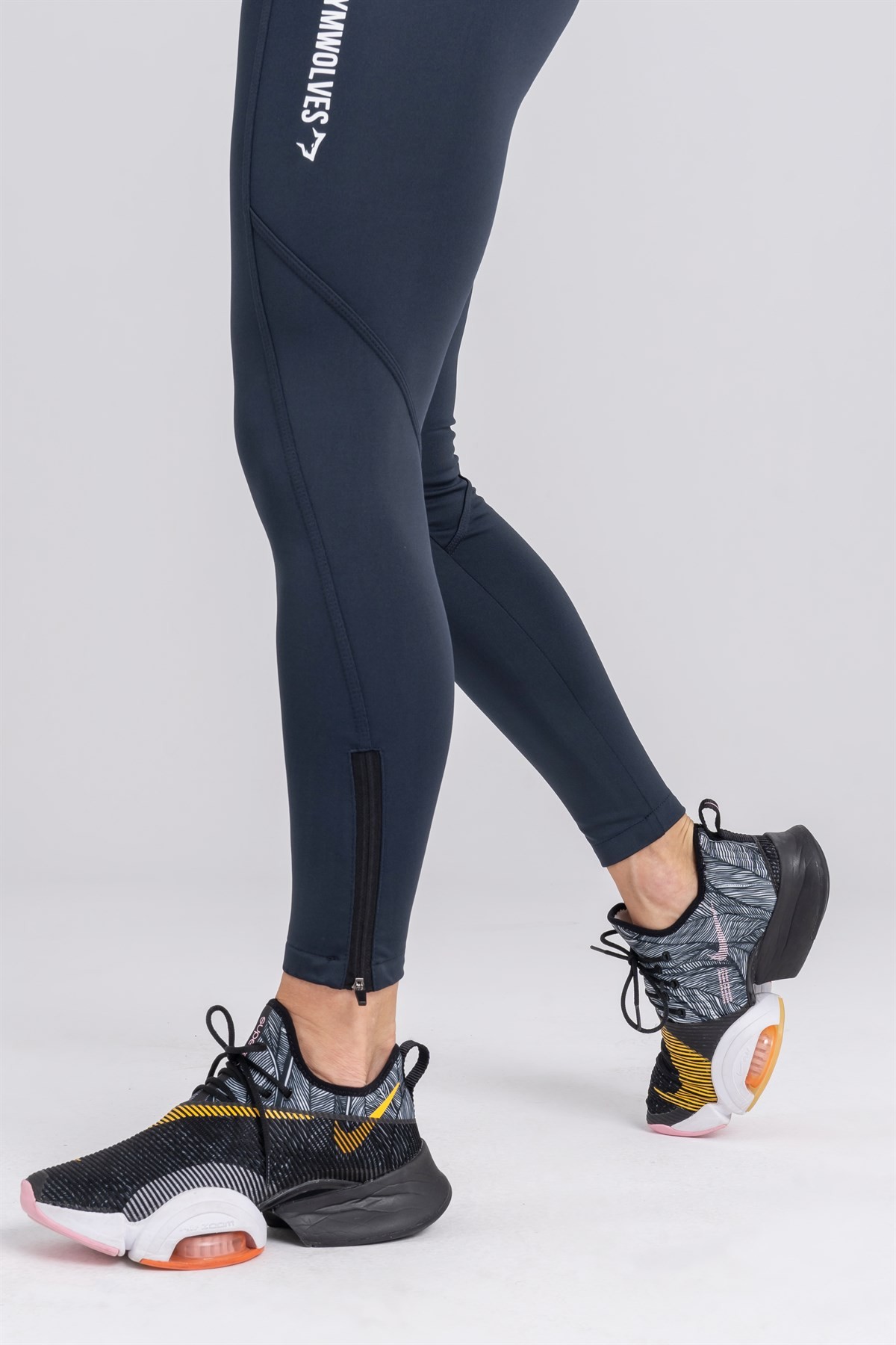 Gymwolves Spor Tayt | Push Up Woman Sports Leggings | Antrasit | Running Series |
