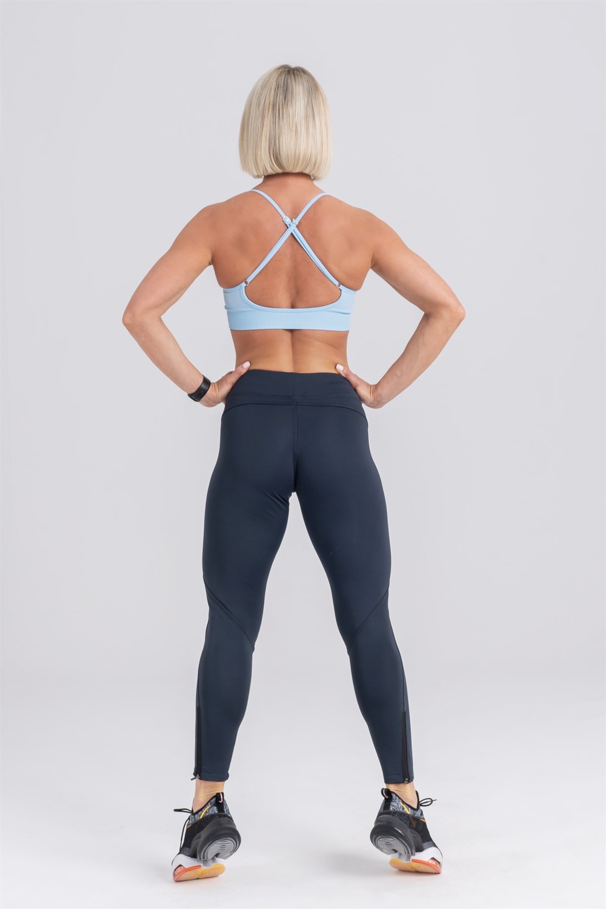 Gymwolves Spor Tayt | Push Up Woman Sports Leggings | Antrasit | Running Series |