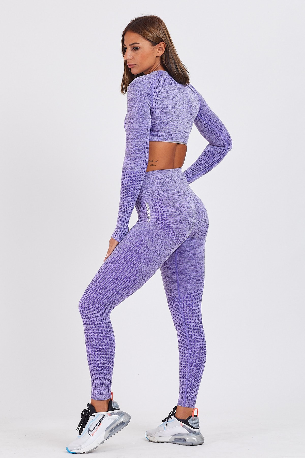 Gymwolves Dikişsiz Spor Tayt | Seamles Leggings | Mor | Activated Serisi |