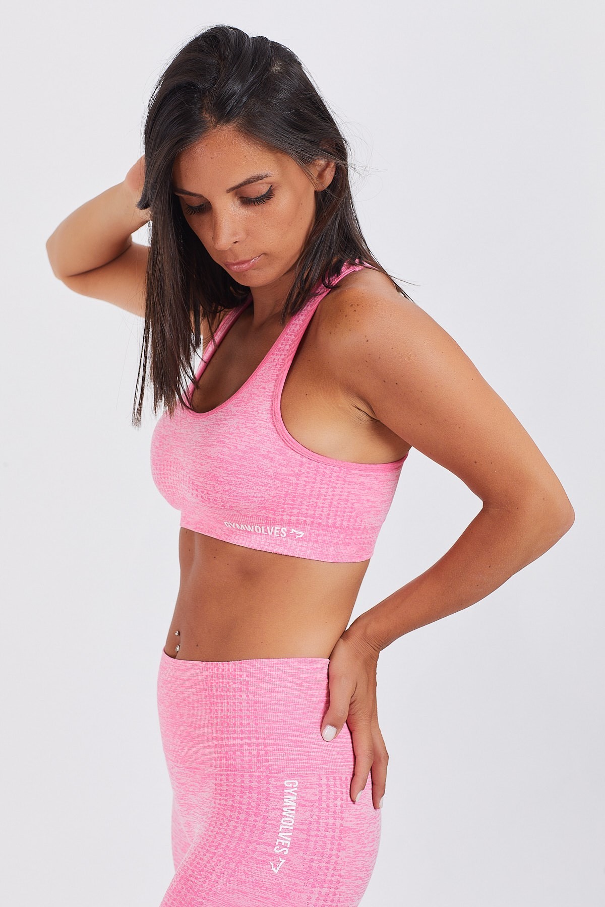Gymwolves Kadın Spor Şort | Açık Pembe | Aktivated Serisi | Dikişsiz Spor Şort | Woman Biker Sports Sorts