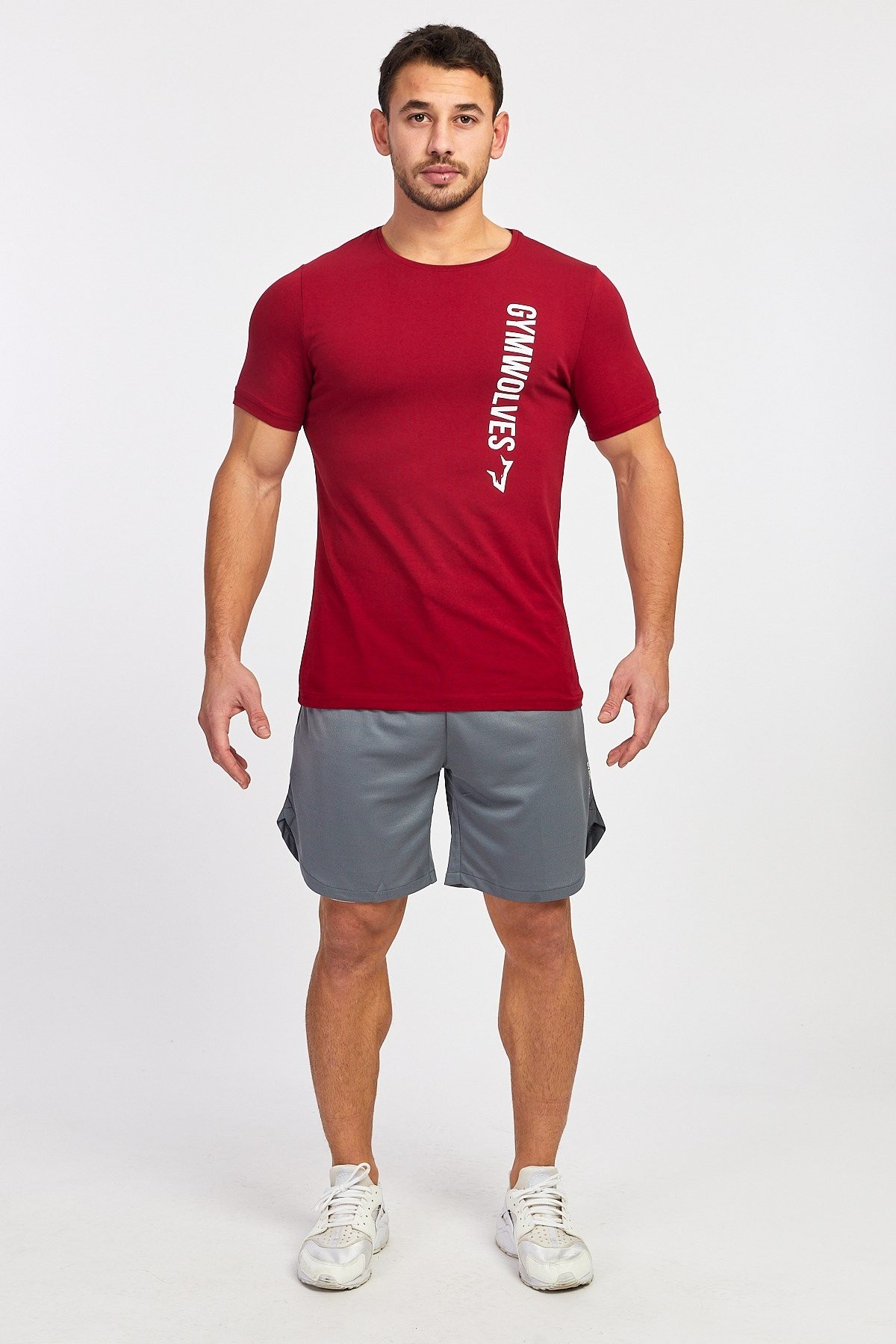 Gymwolves Spor Erkek T-Shirt | Bordo | Erkek T-shirt | Workout Tanktop |
