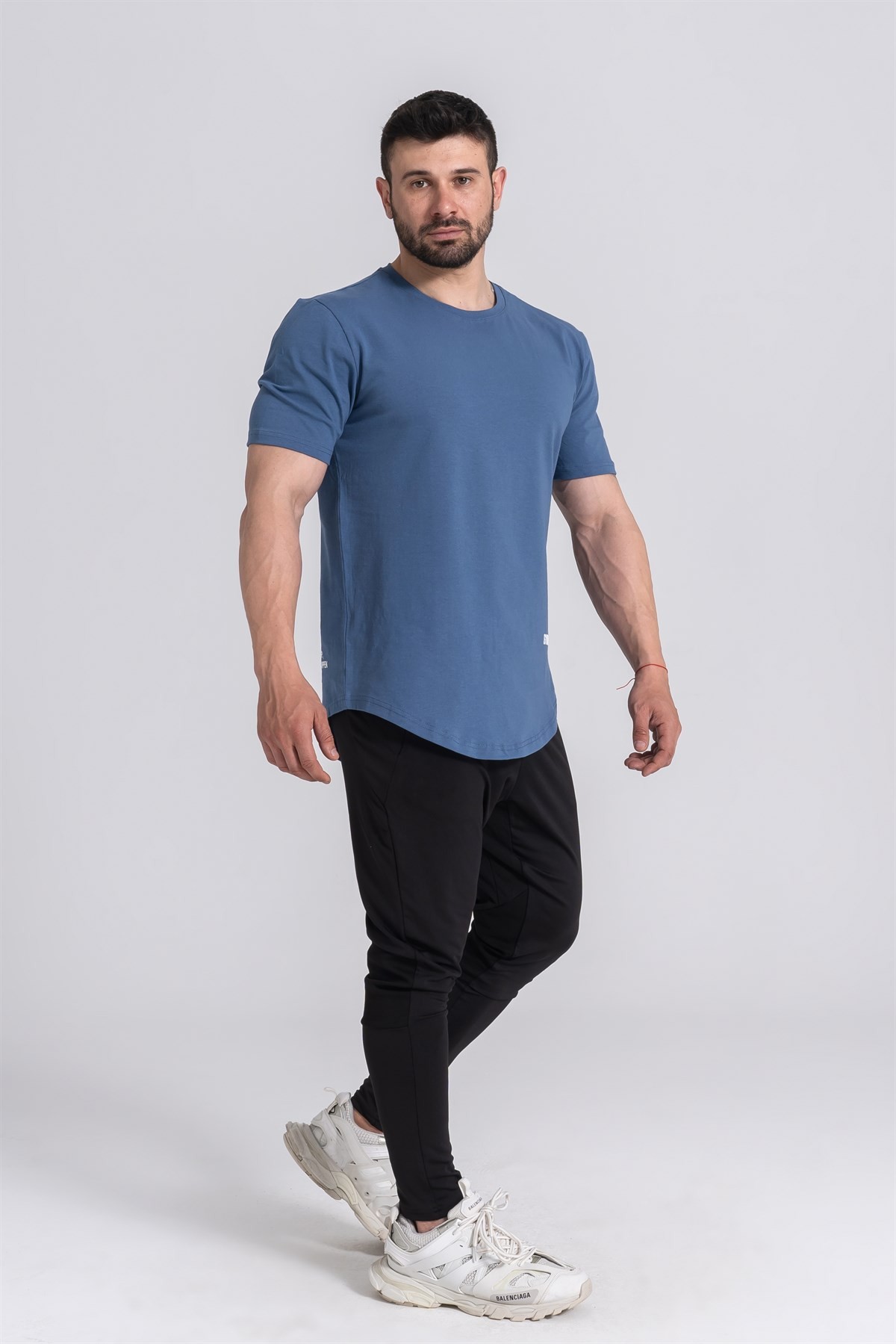 Gymwolves Erkek Spor T-Shirt | T-shirt | Workout Tanktop | İndigo | Never Give Up |