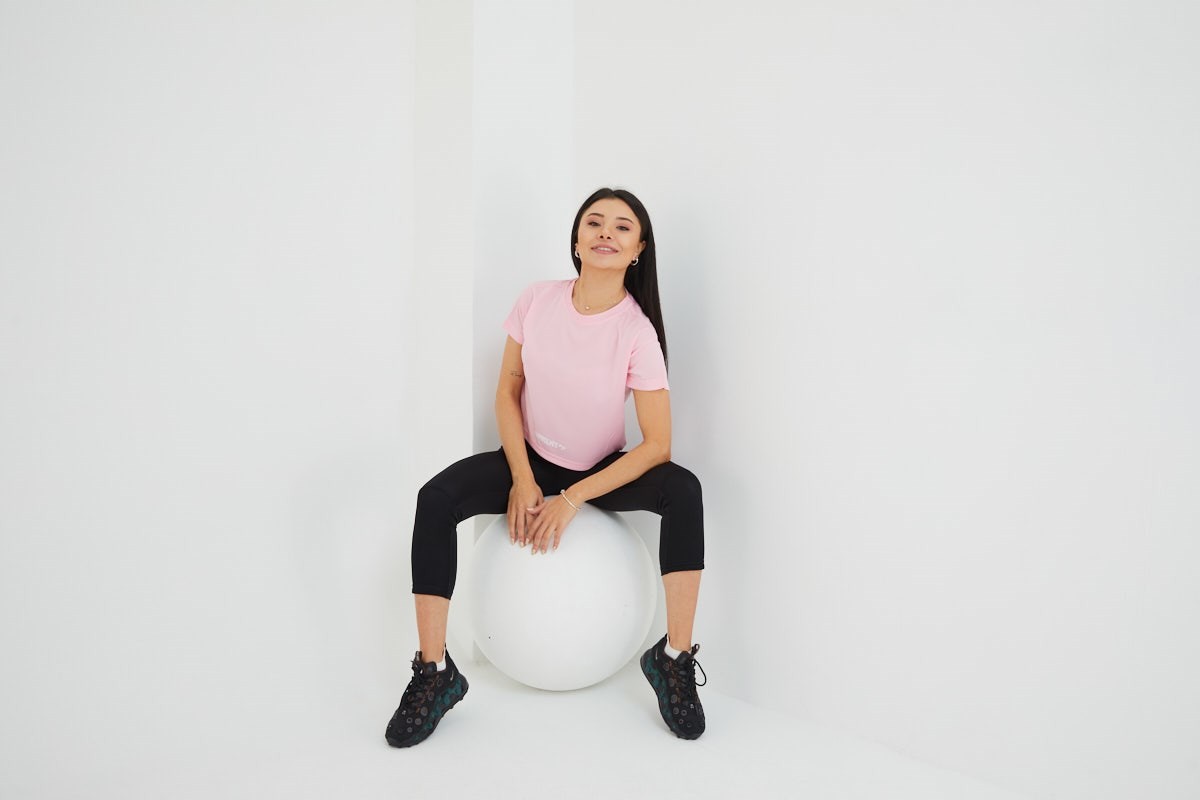 Gymwolves Kadın T-Shirt Crop | Pembe | Spor Tshirt |