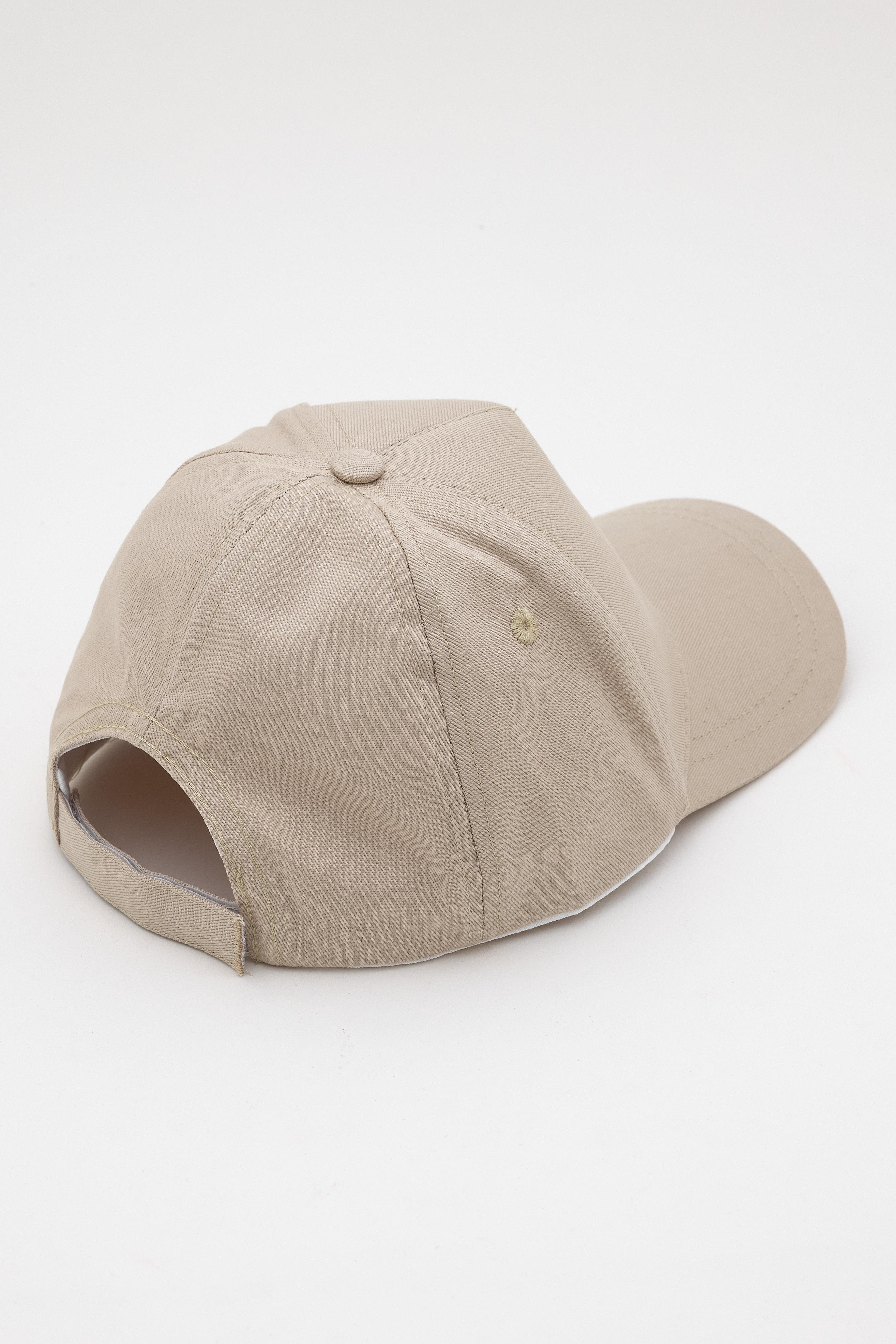 Gymwolves Spor Şapka | Unisex | Sports Hat | Bej Renk Beyaz Logo |