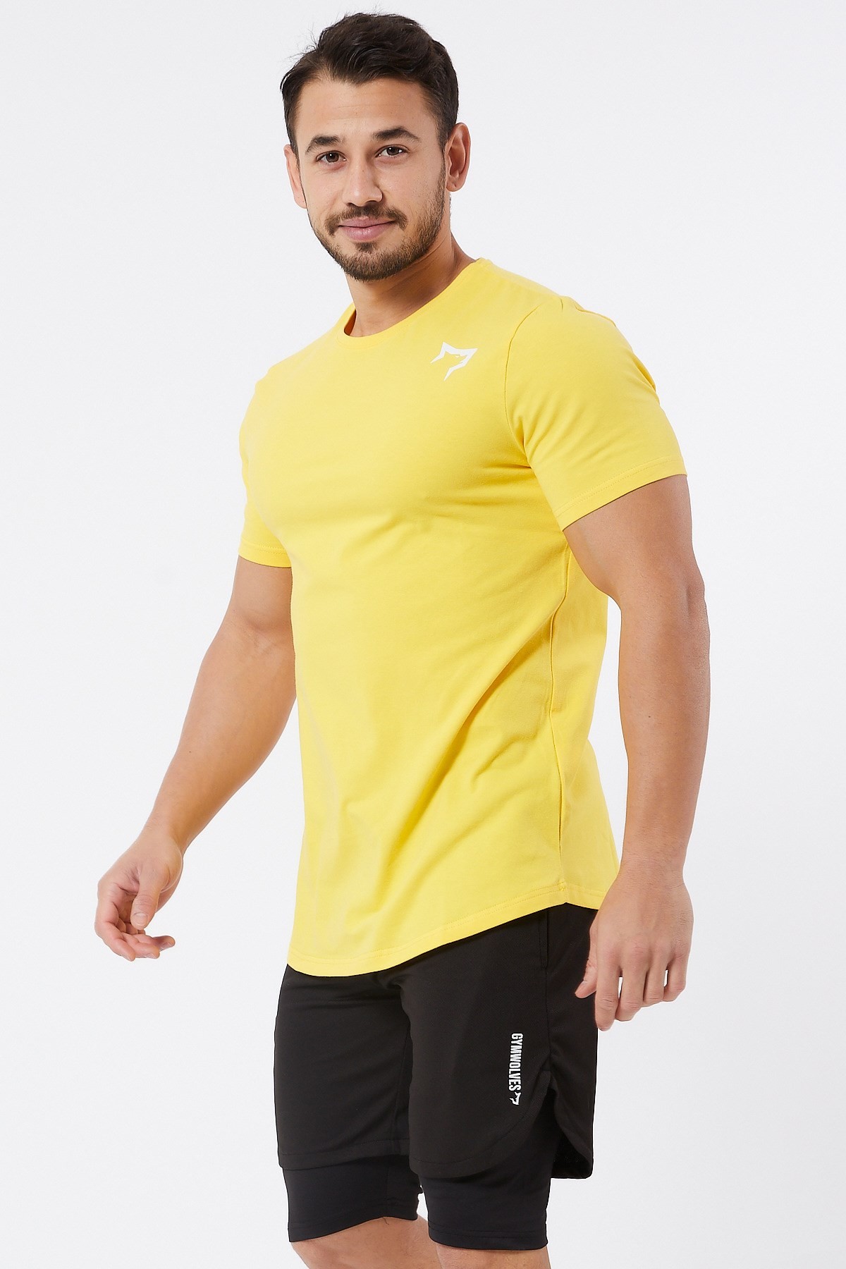 Gymwolves  Erkek Spor T-Shirt  | Sarı | Workout Tanktop |