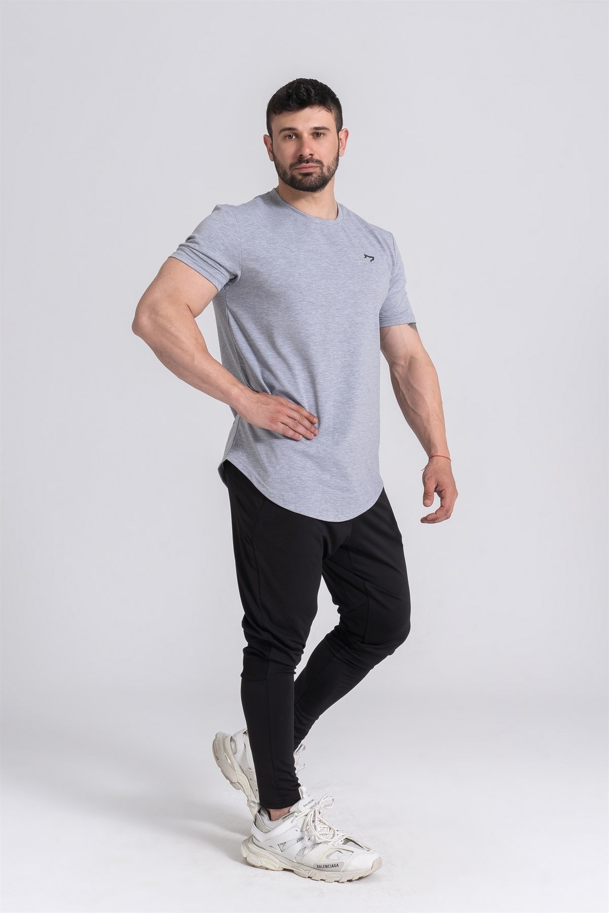 Gymwolves  Erkek Spor T-Shirt  | Gri | Workout Tanktop |