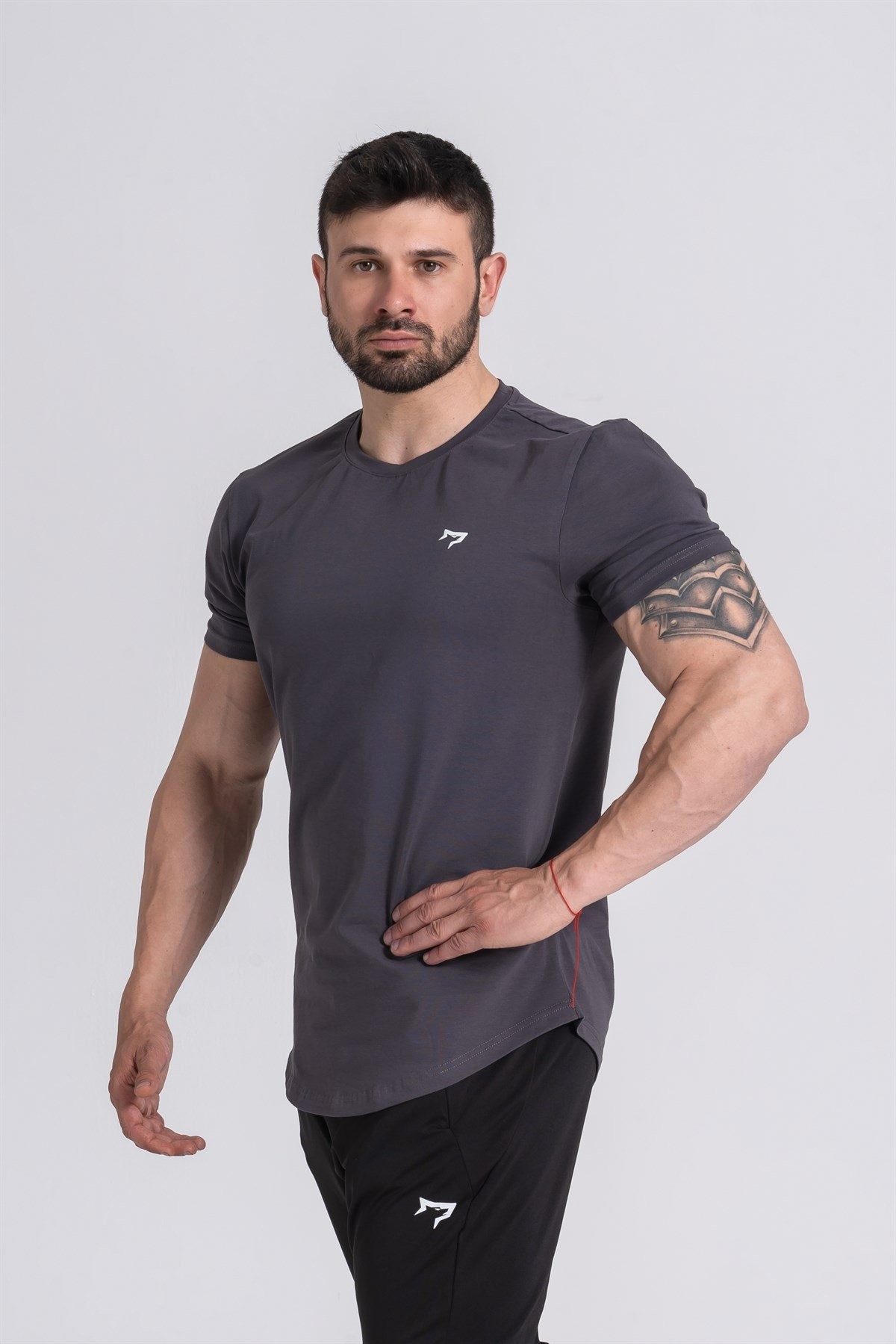 Gymwolves  Erkek Spor T-Shirt  | Füme | Workout Tanktop |