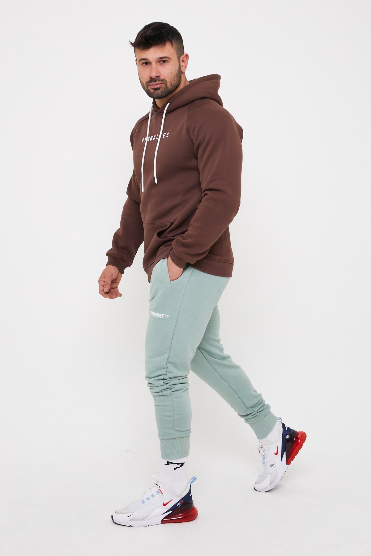 Gymwolves Erkek Spor Eşofmanı | Yeşil | Workout Pants |