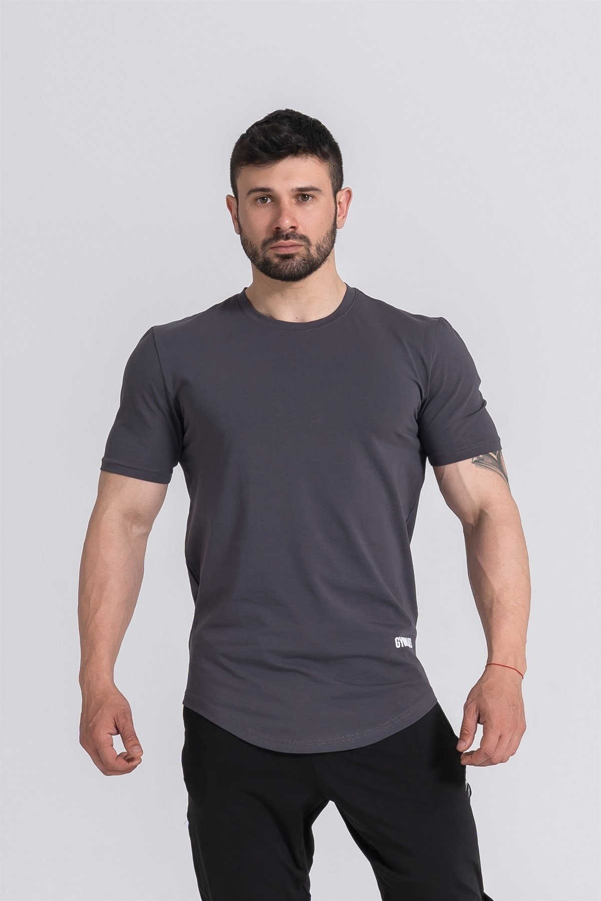 Gymwolves Erkek Spor T-Shirt | T-shirt | Workout Tanktop | Füme | Never Give Up |