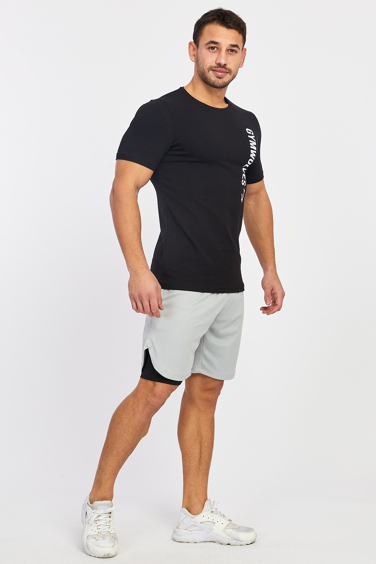 Gymwolves Spor Erkek T-Shirt | Siyah | Erkek T-shirt | Workout Tanktop |