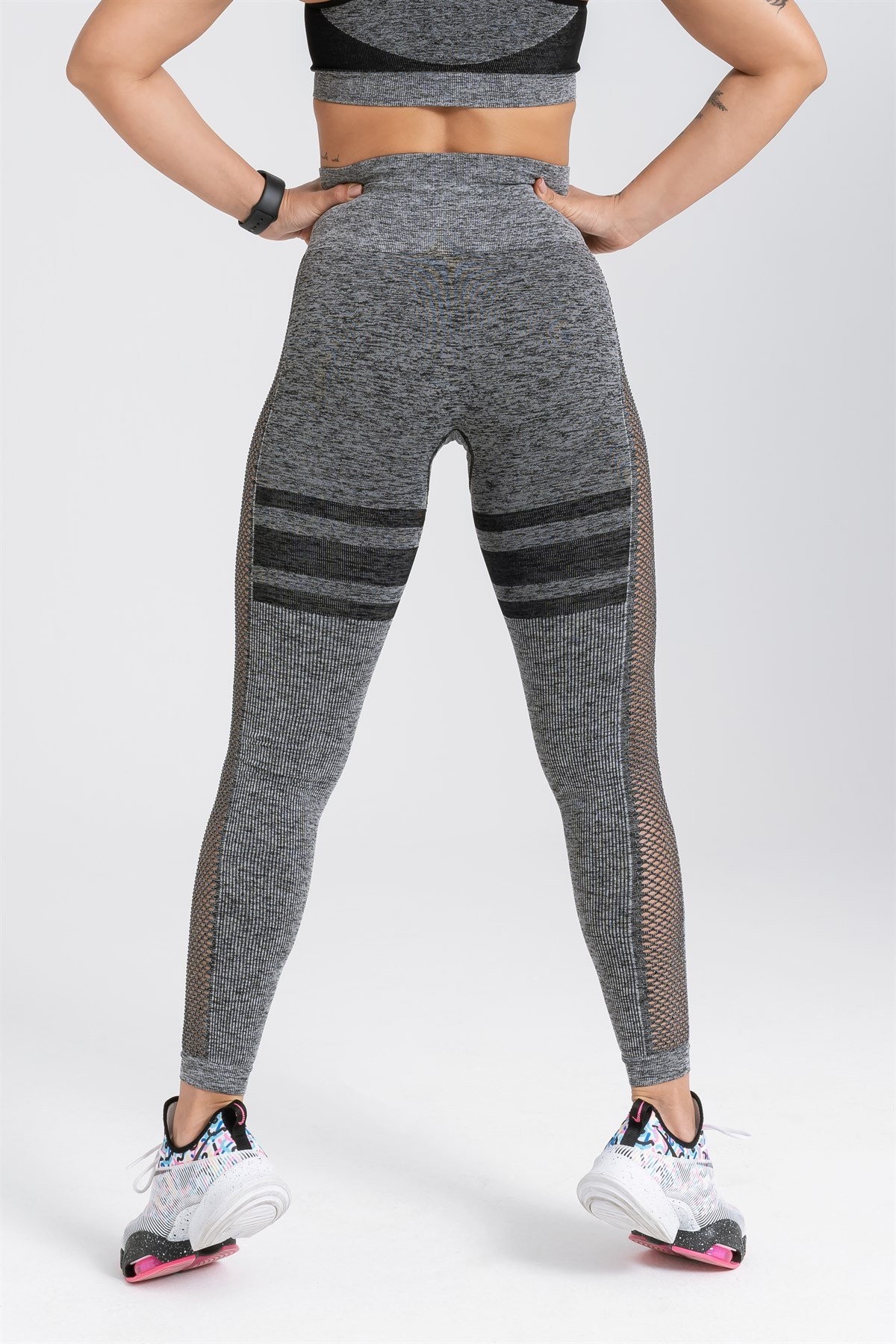 Gymwolves Dikişsiz Spor Tayt | Seamles Leggings | Siyah | Queen Serisi |