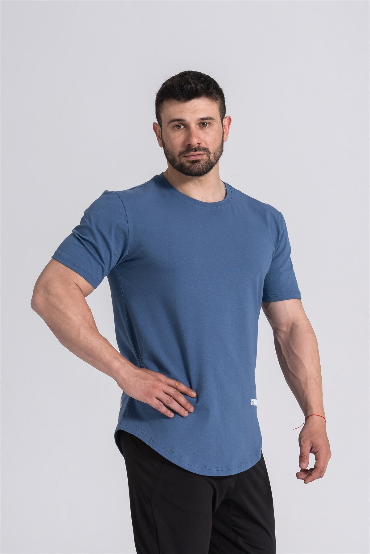 Gymwolves Erkek Spor T-Shirt | T-shirt | Workout Tanktop | İndigo | Never Give Up |