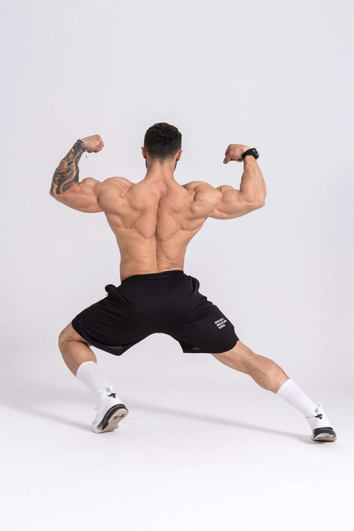 Gymwolves Erkek Spor Şort Çift Katmanlı | Siyah | Comfortable Serisi |
