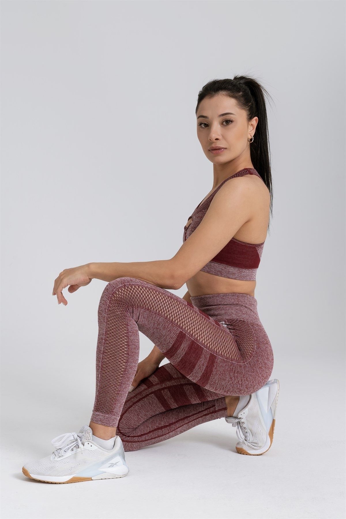 Gymwolves Dikişsiz Spor Tayt | Seamles Leggings | Kırmızı | Queen Serisi |