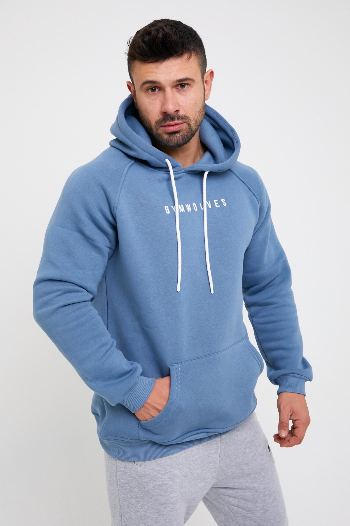 Gymwolves Erkek Kapüşonlu Sweatshirt | Hoodies |