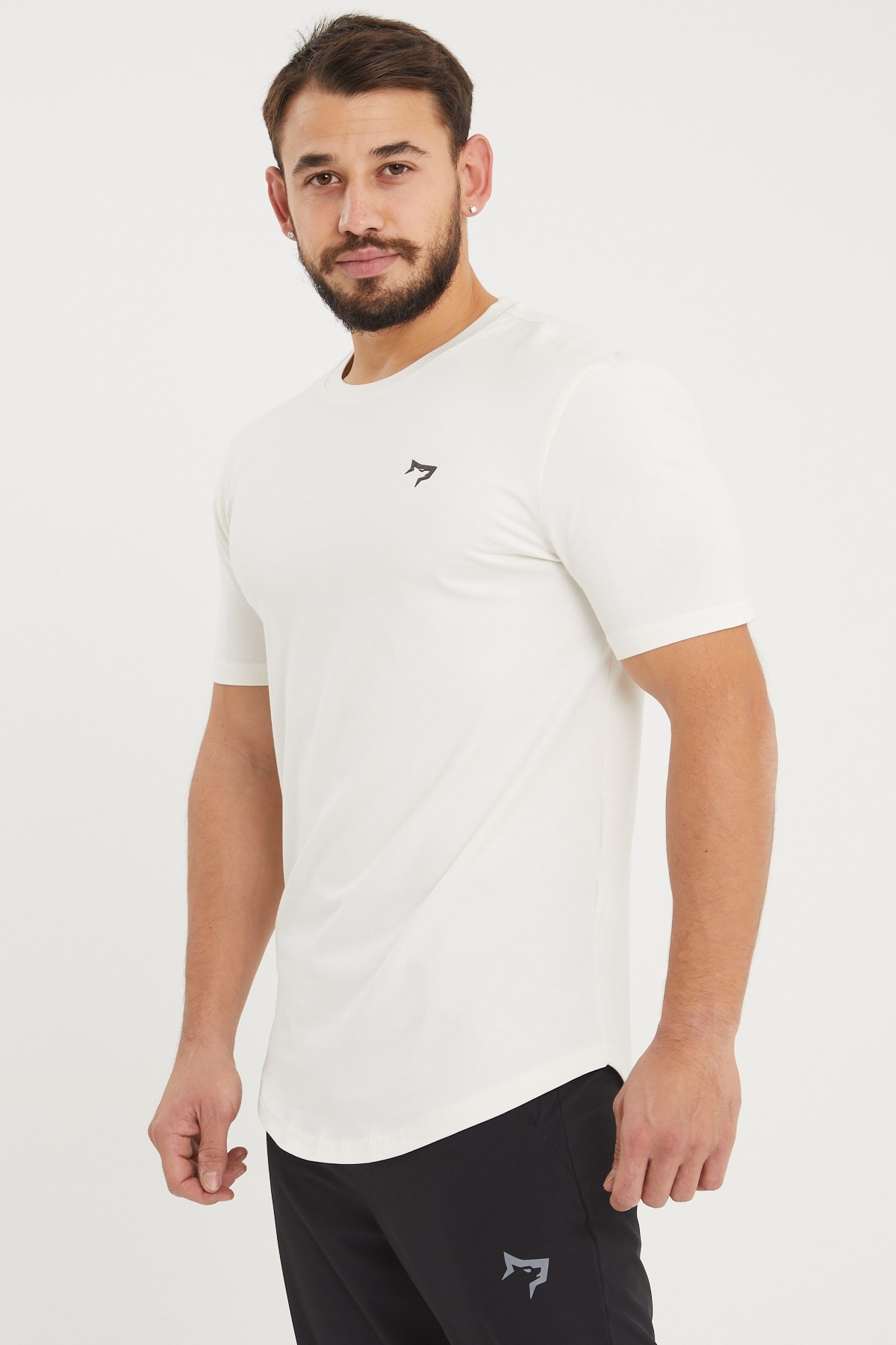 Gymwolves  Erkek Spor T-Shirt  | Krem | Workout Tanktop |