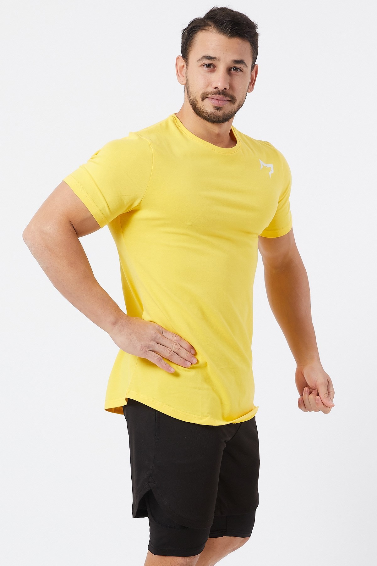 Gymwolves  Erkek Spor T-Shirt  | Sarı | Workout Tanktop |