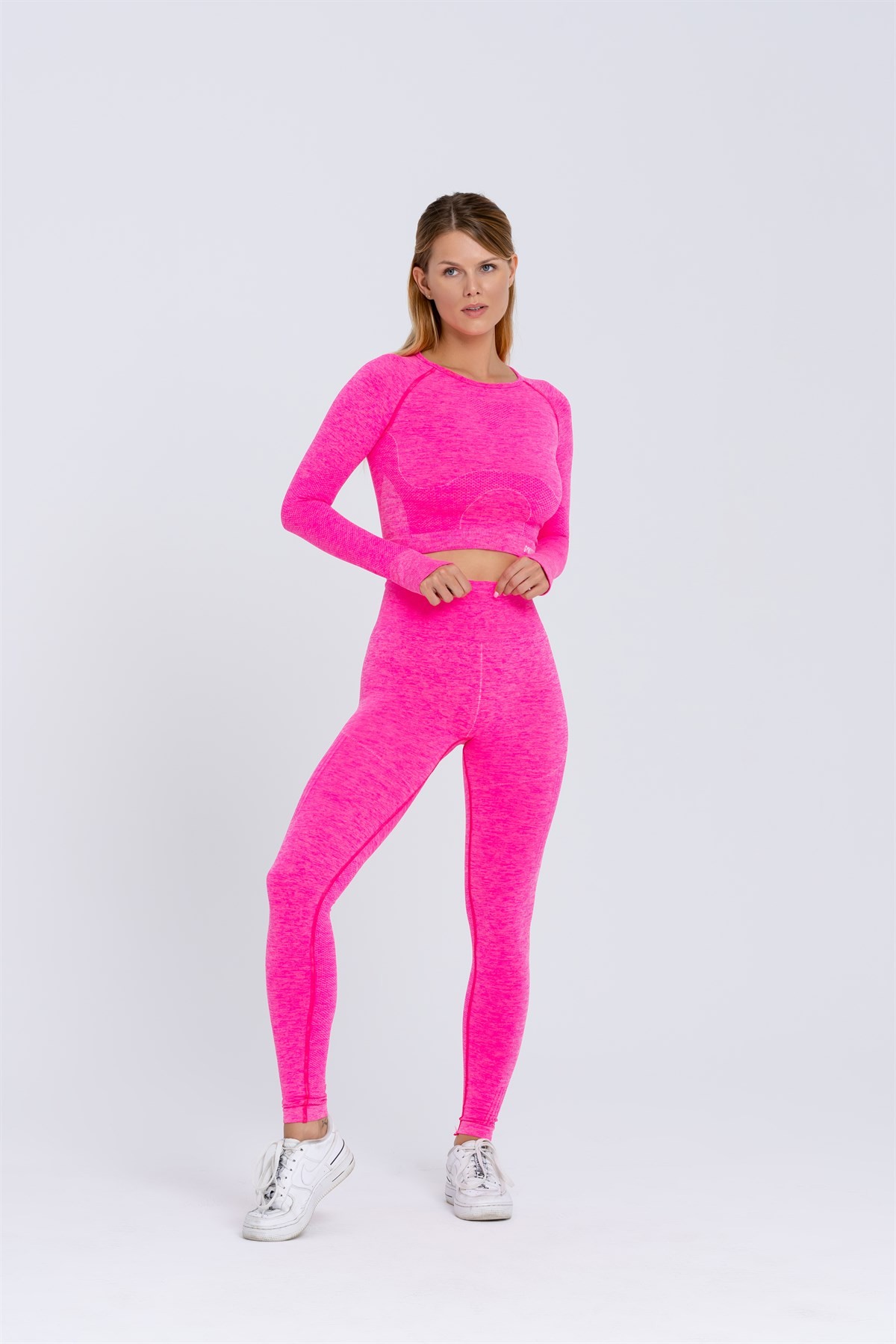 Gymwolves Dikişsiz Spor Tayt | Seamles Leggings | Fuşya | Enerji Serisi |