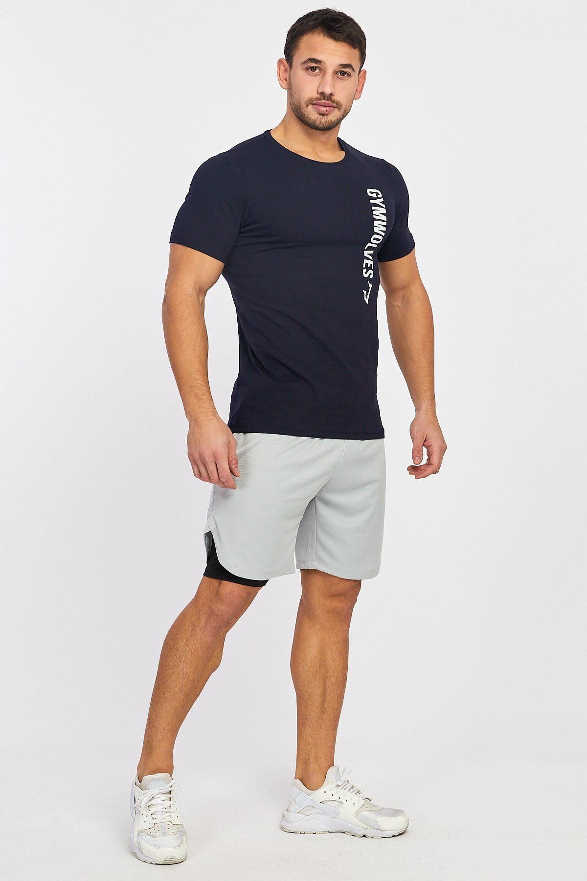 Gymwolves Spor Erkek T-Shirt | Lacivert | Erkek T-shirt | Workout Tanktop |