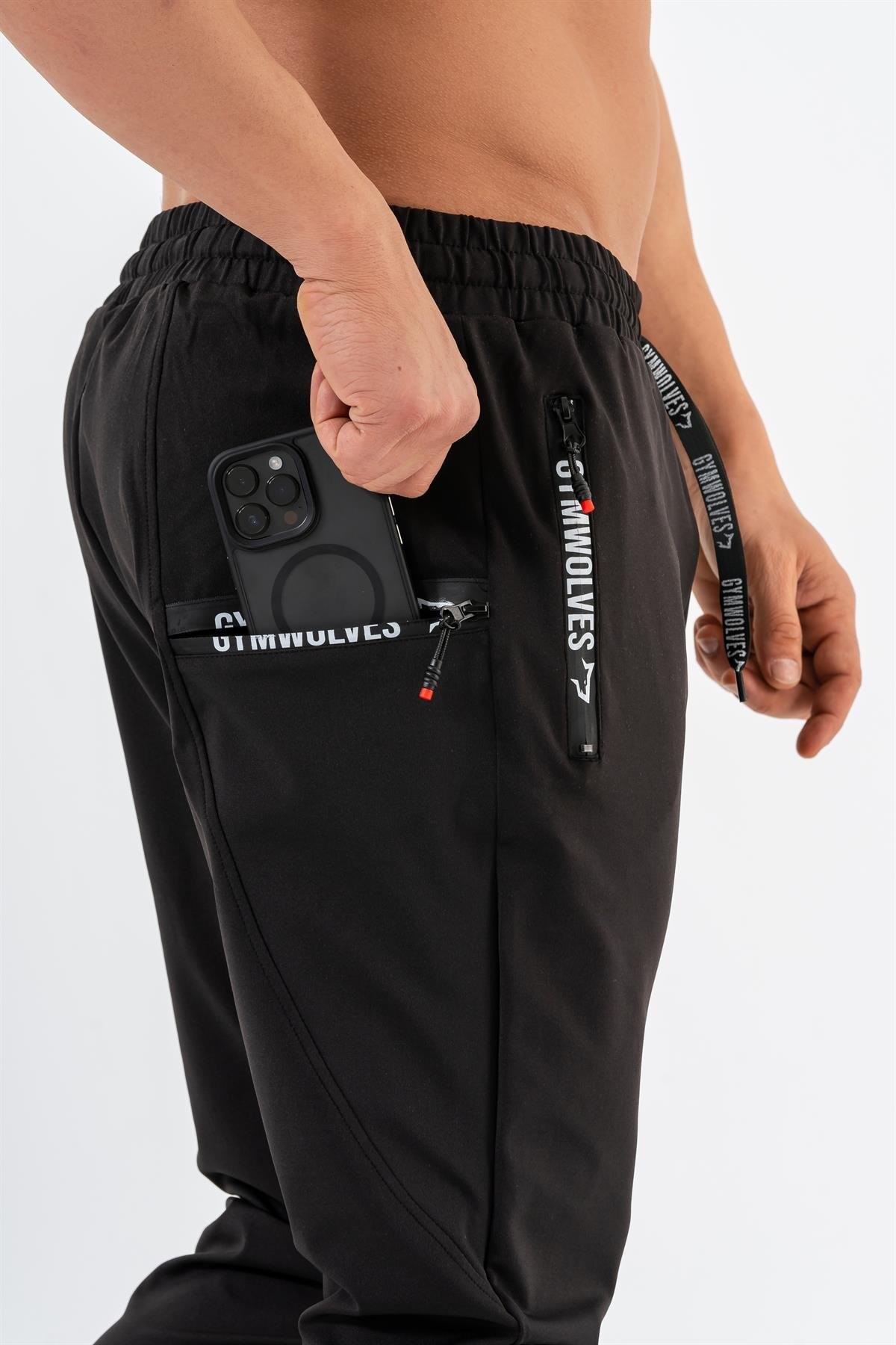 Gymwolves Erkek Spor Eşofmanı | Siyah | Workout Pant |