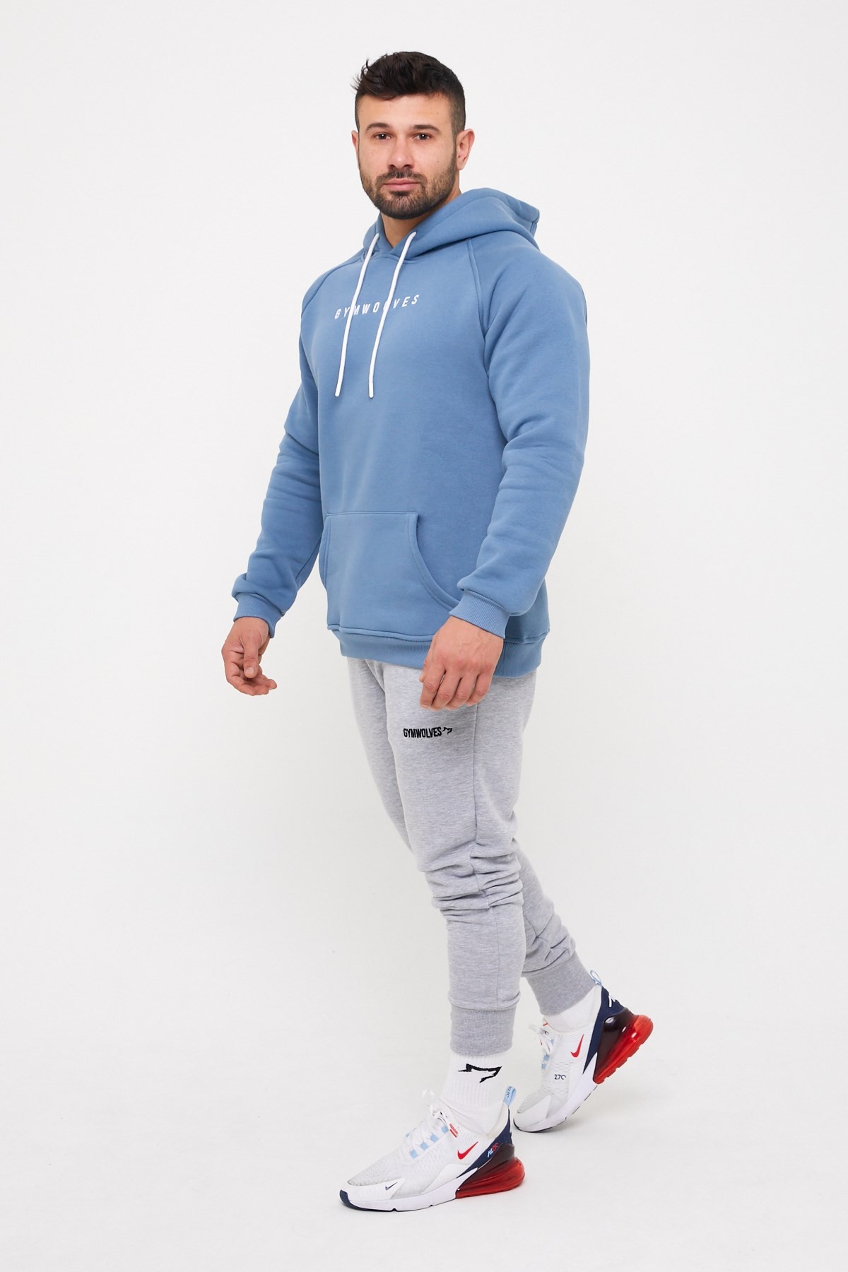 Gymwolves Erkek Spor Eşofmanı | Gri | Workout Pants |