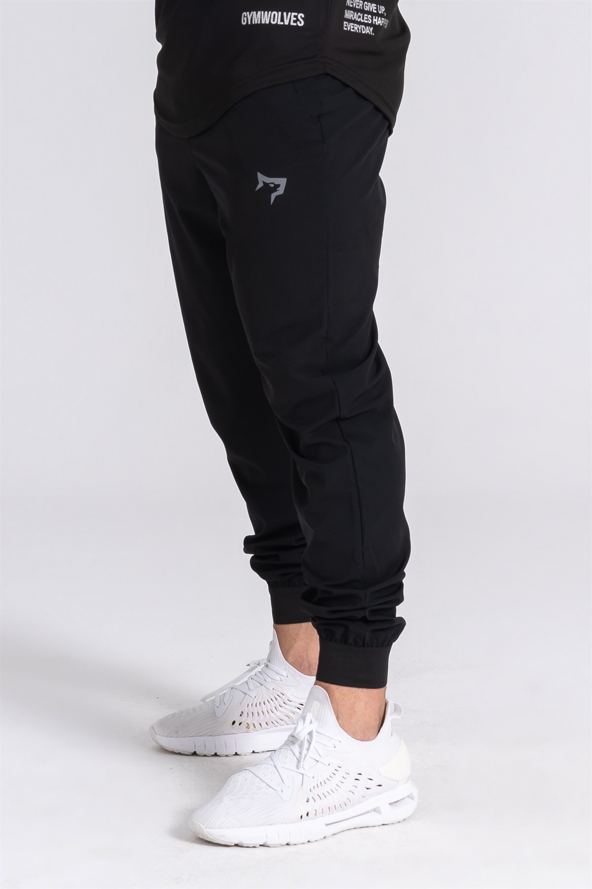 Gymwolves Erkek Spor Eşofmanı | Workout Pants | Siyah | Pro Serisi |