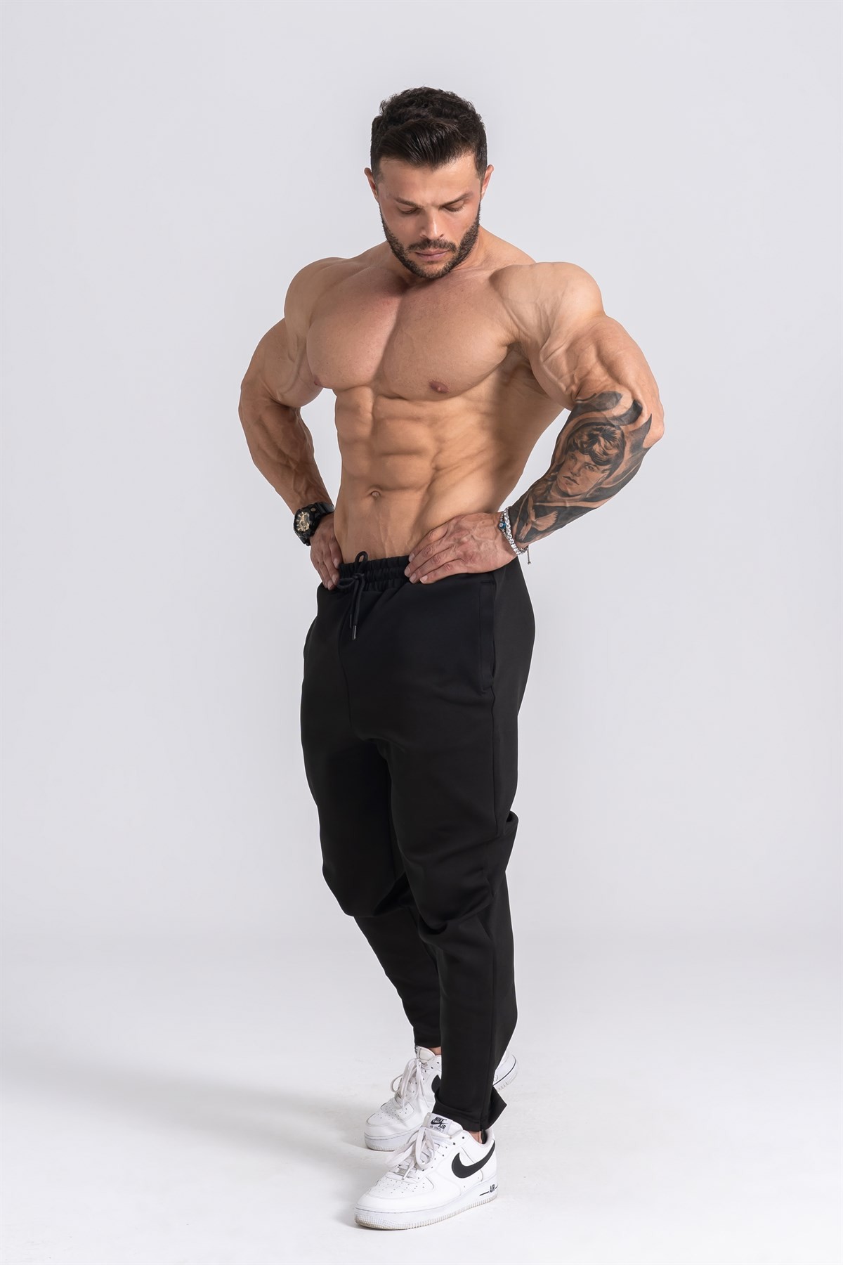 Gymwolves Erkek Spor Eşofmanı | Workout Pants | Siyah | Power Serisi |