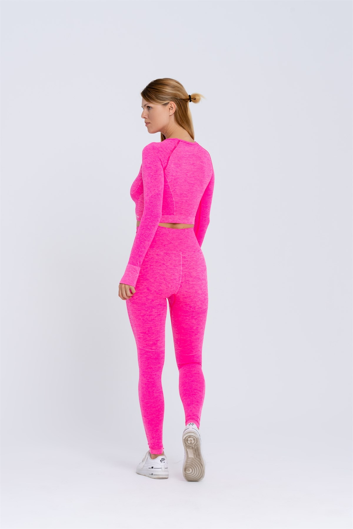 Gymwolves Dikişsiz Spor Tayt | Seamles Leggings | Fuşya | Enerji Serisi |