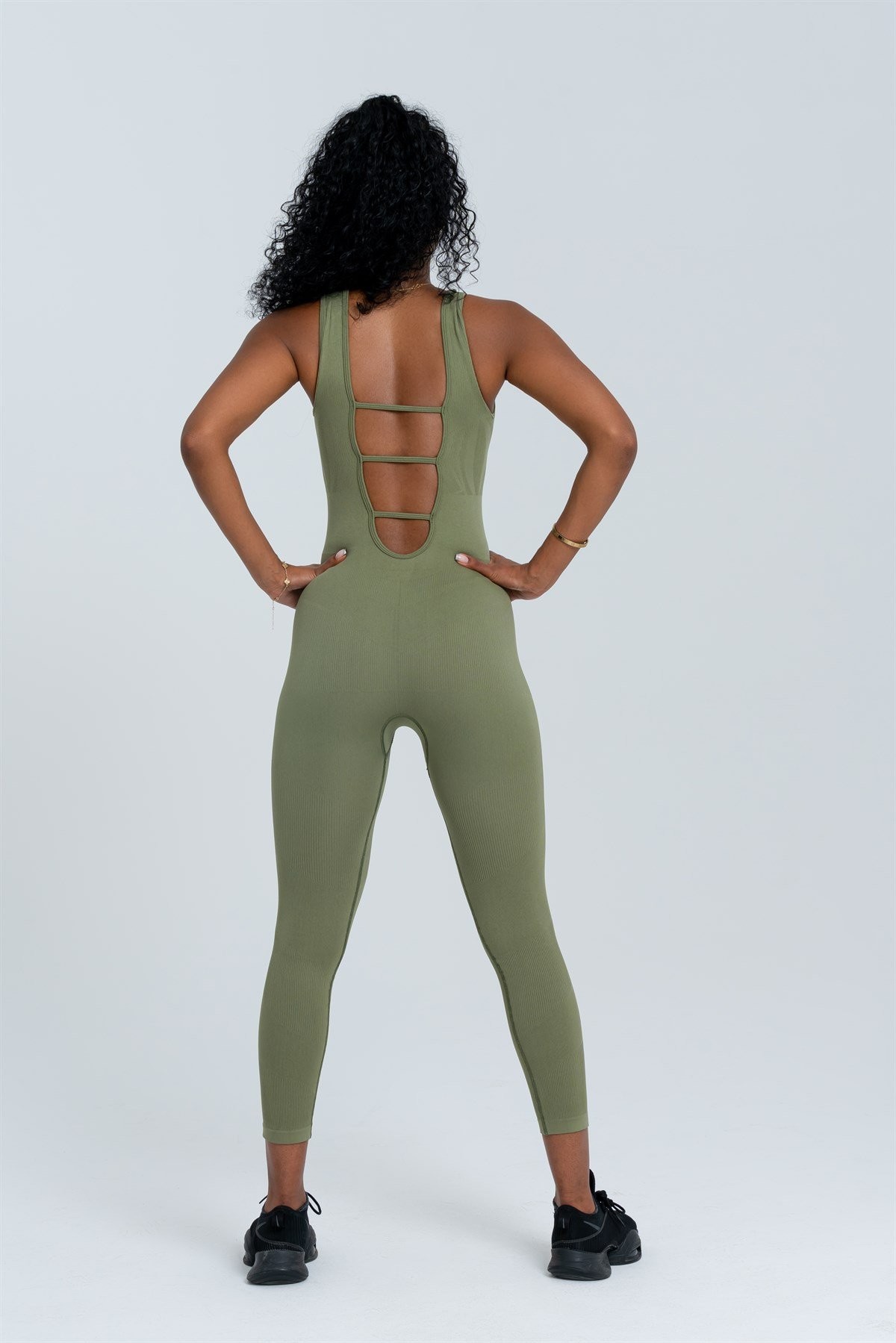 Gymwolves Kadın Seamless Tulum | Haki | Spor Tulum |